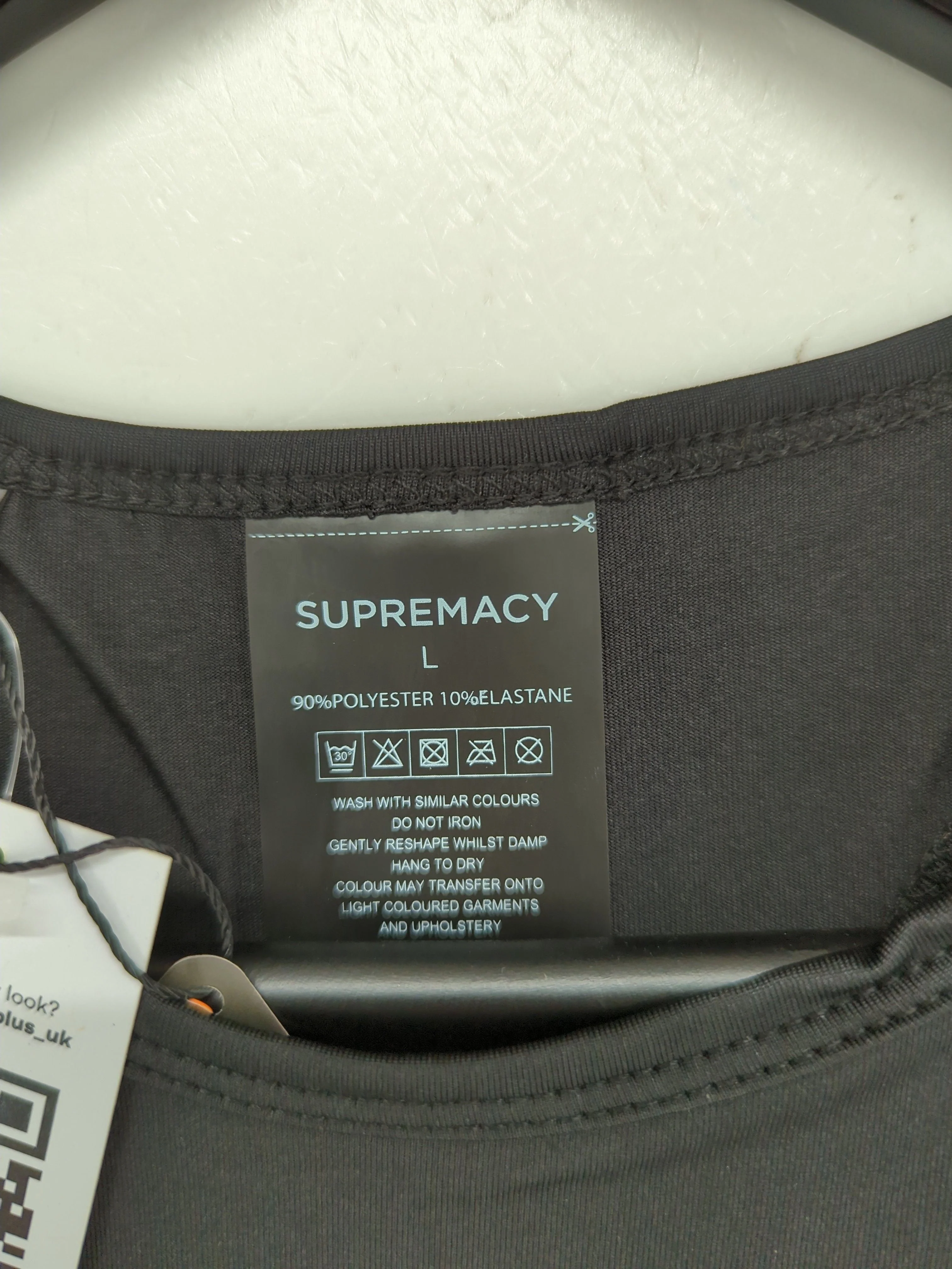 Supremacy Women's T-Shirt L Black Polyester with Elastane Basic New with tags - Image 5