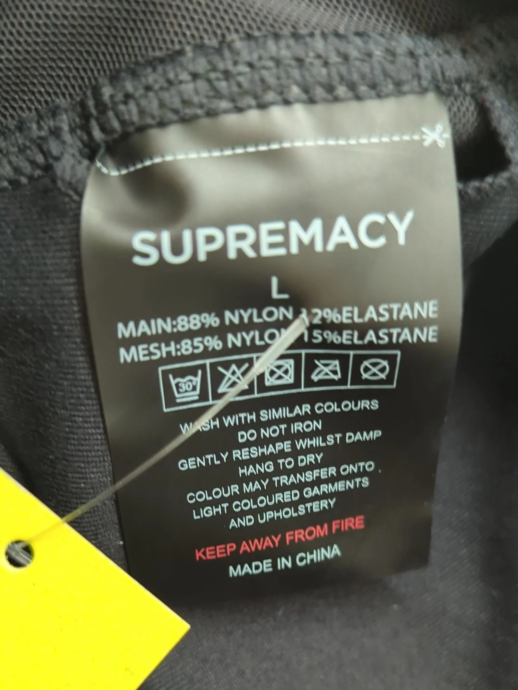Supremacy Women's Top L Black Nylon with Elastane Cropped New with tags - Image 5