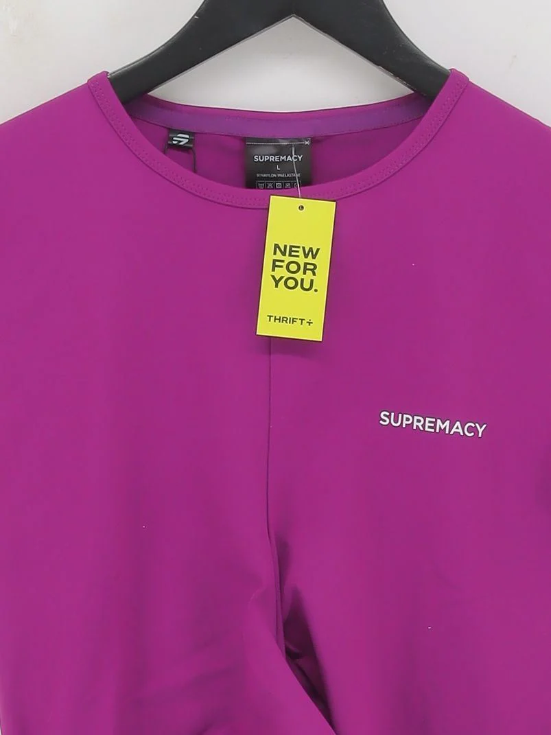 Supremacy Women's Top L Purple Nylon with Elastane Cropped New with tags - Image 3