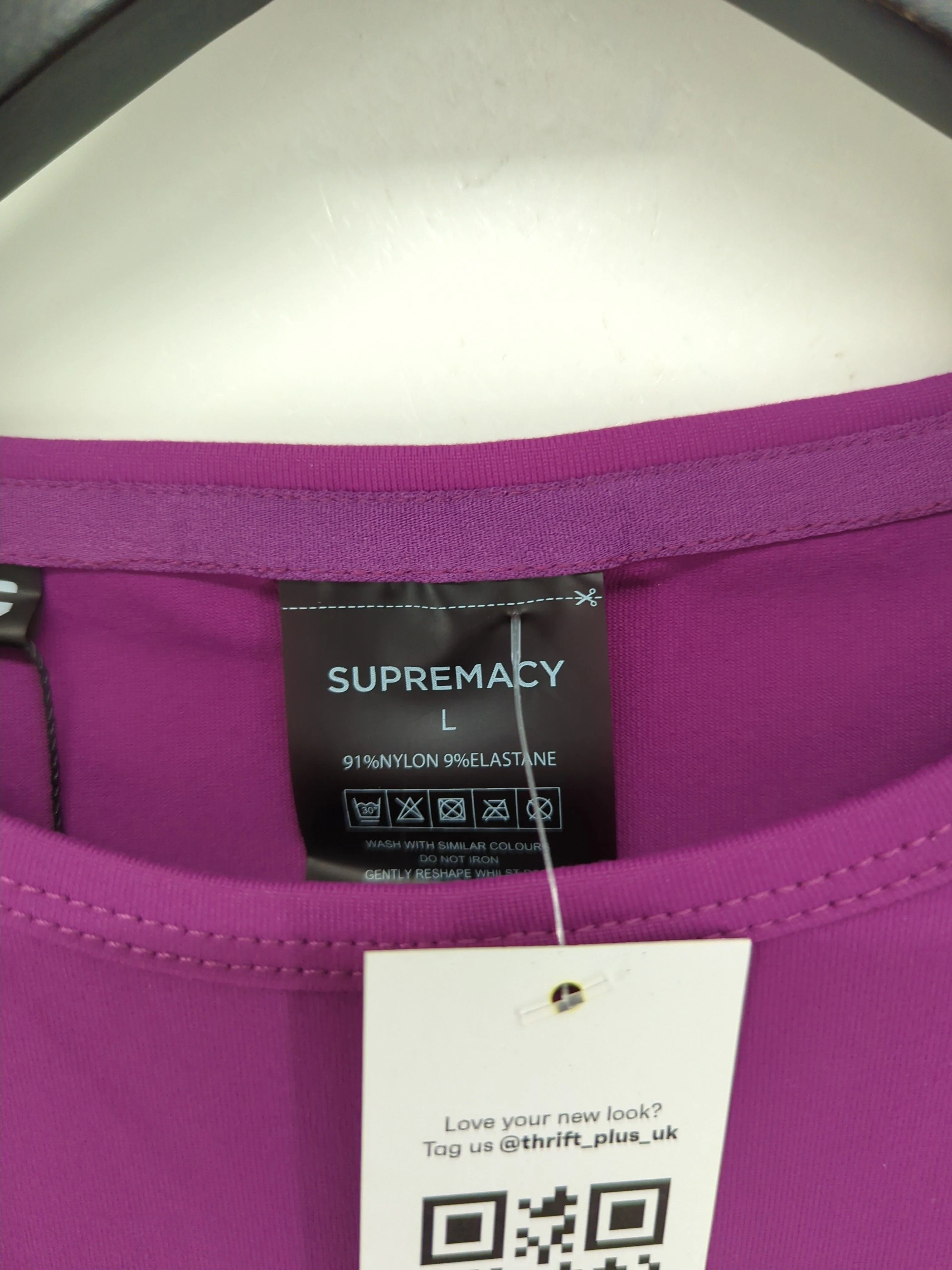 Supremacy Women's Top L Purple Nylon with Elastane Cropped New with tags - Image 5