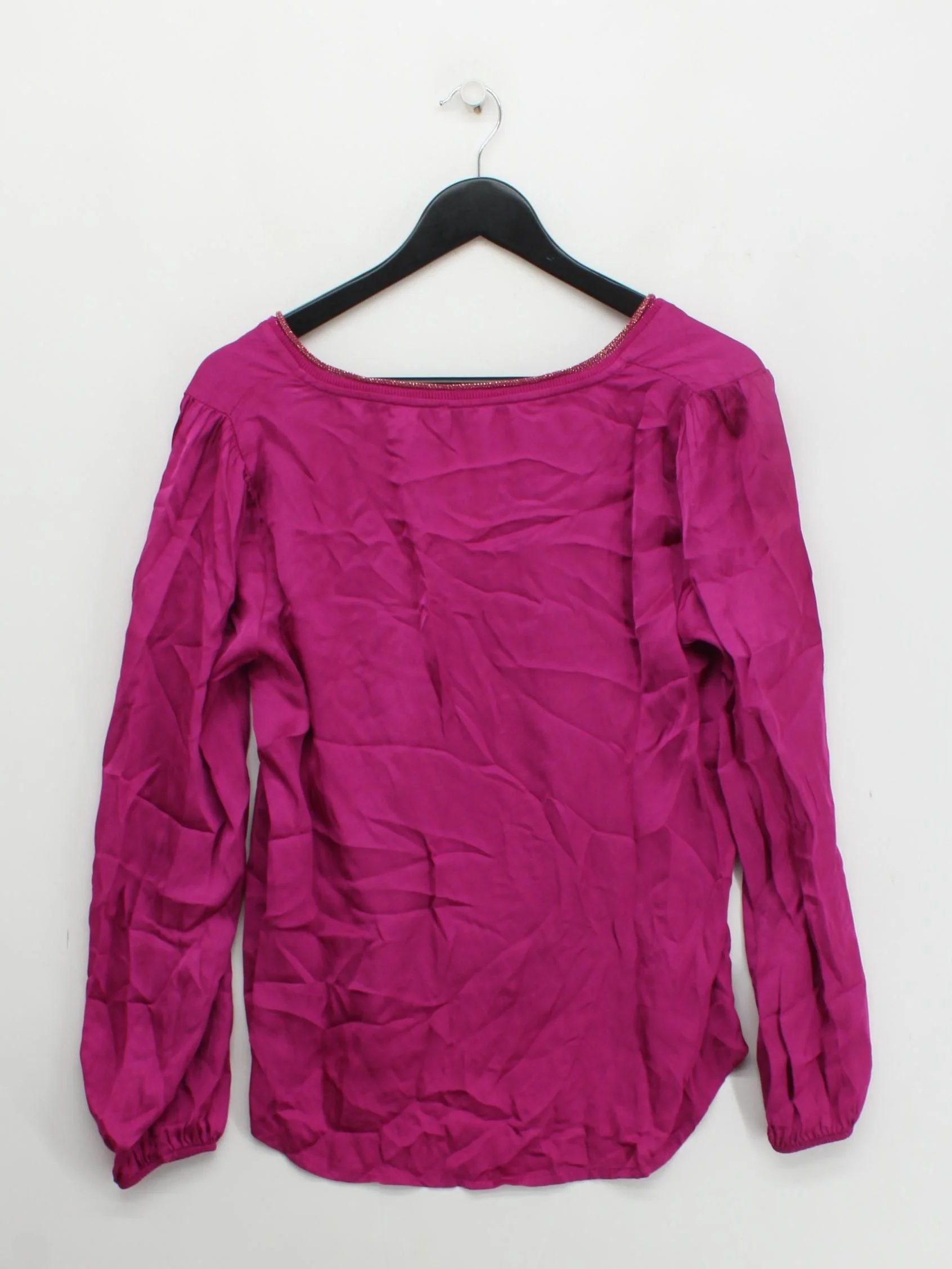 Suzy D Women's Blouse S Pink 100% Other Long Sleeve V-Neck Basic - Image 2