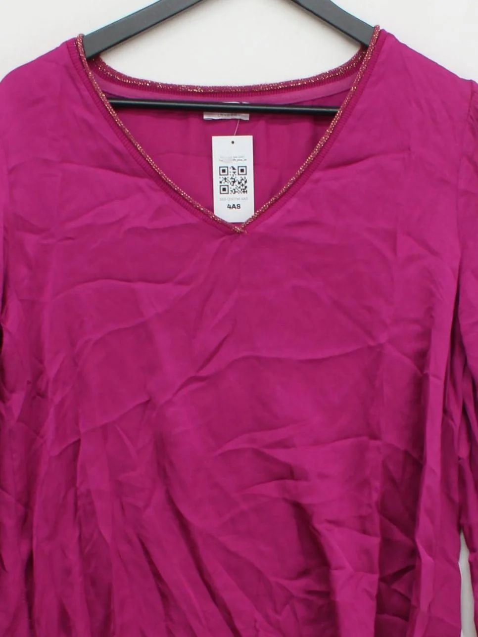 Suzy D Women's Blouse S Pink 100% Other Long Sleeve V-Neck Basic - Image 3