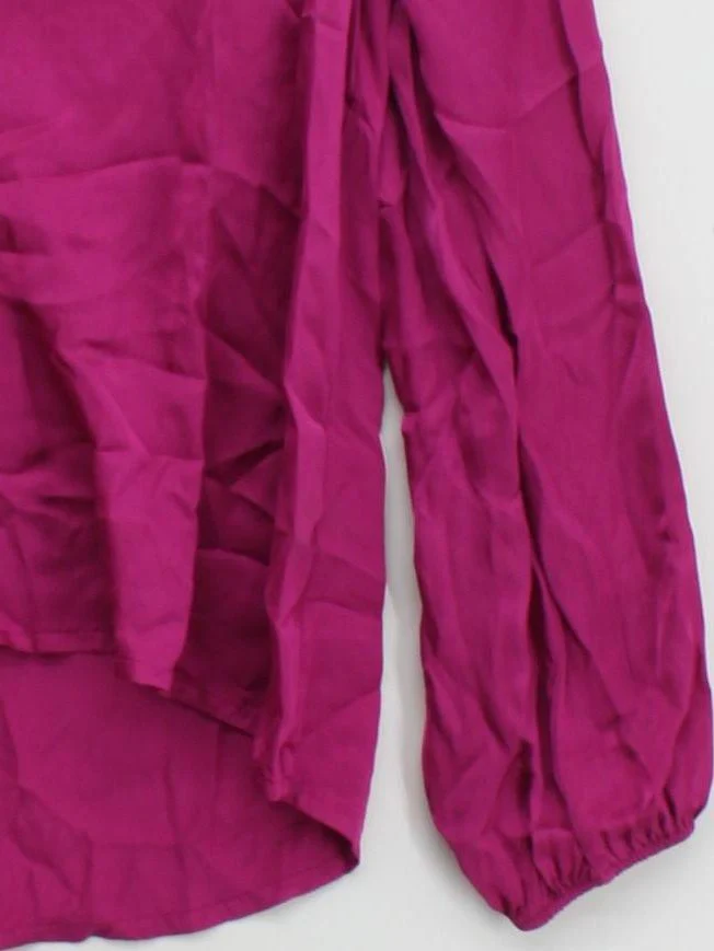 Suzy D Women's Blouse S Pink 100% Other Long Sleeve V-Neck Basic - Image 4