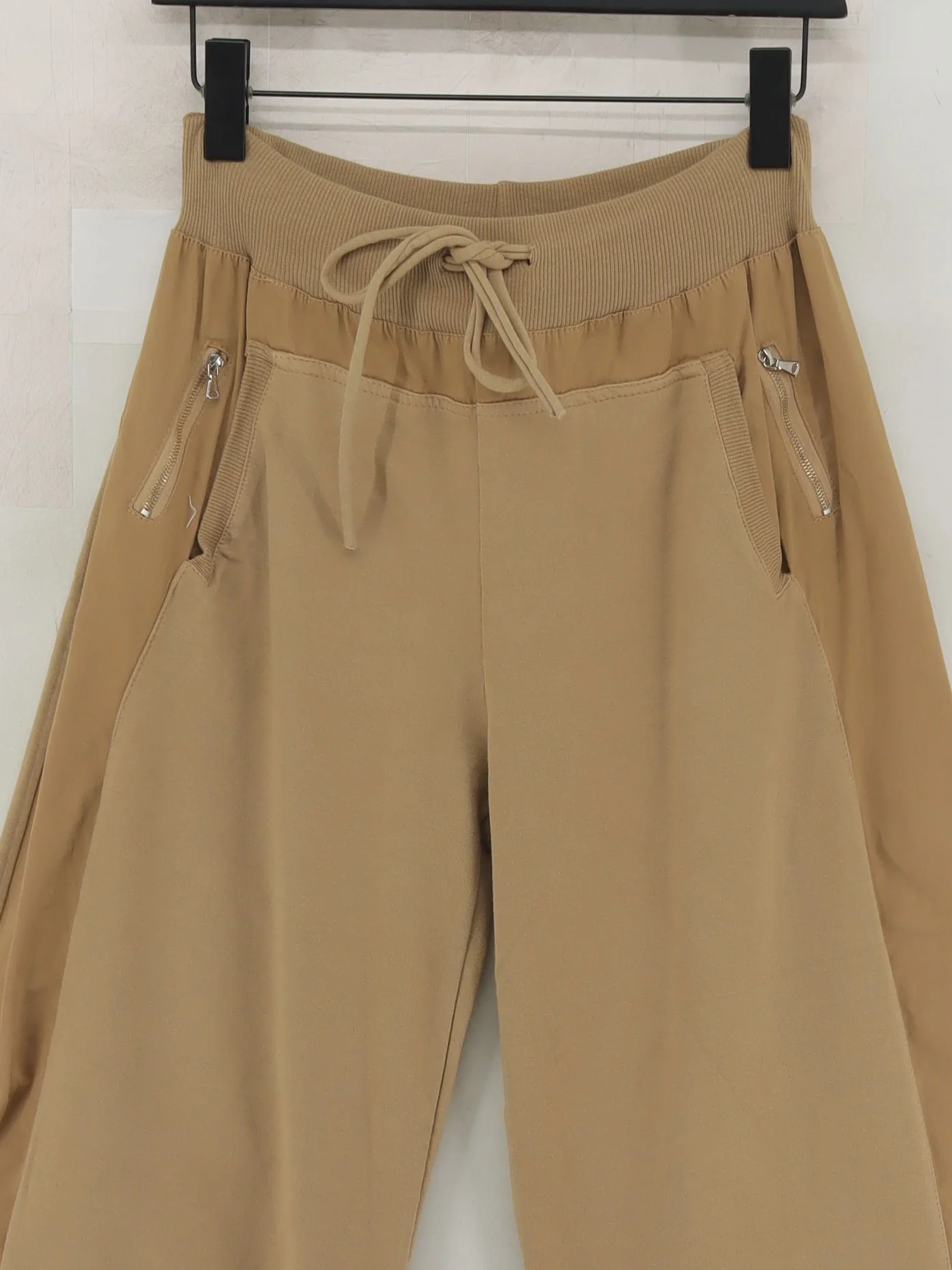 Suzy D Women's Trousers XL Tan Cotton with Elastane Wide-Leg Sweatpants - Image 3