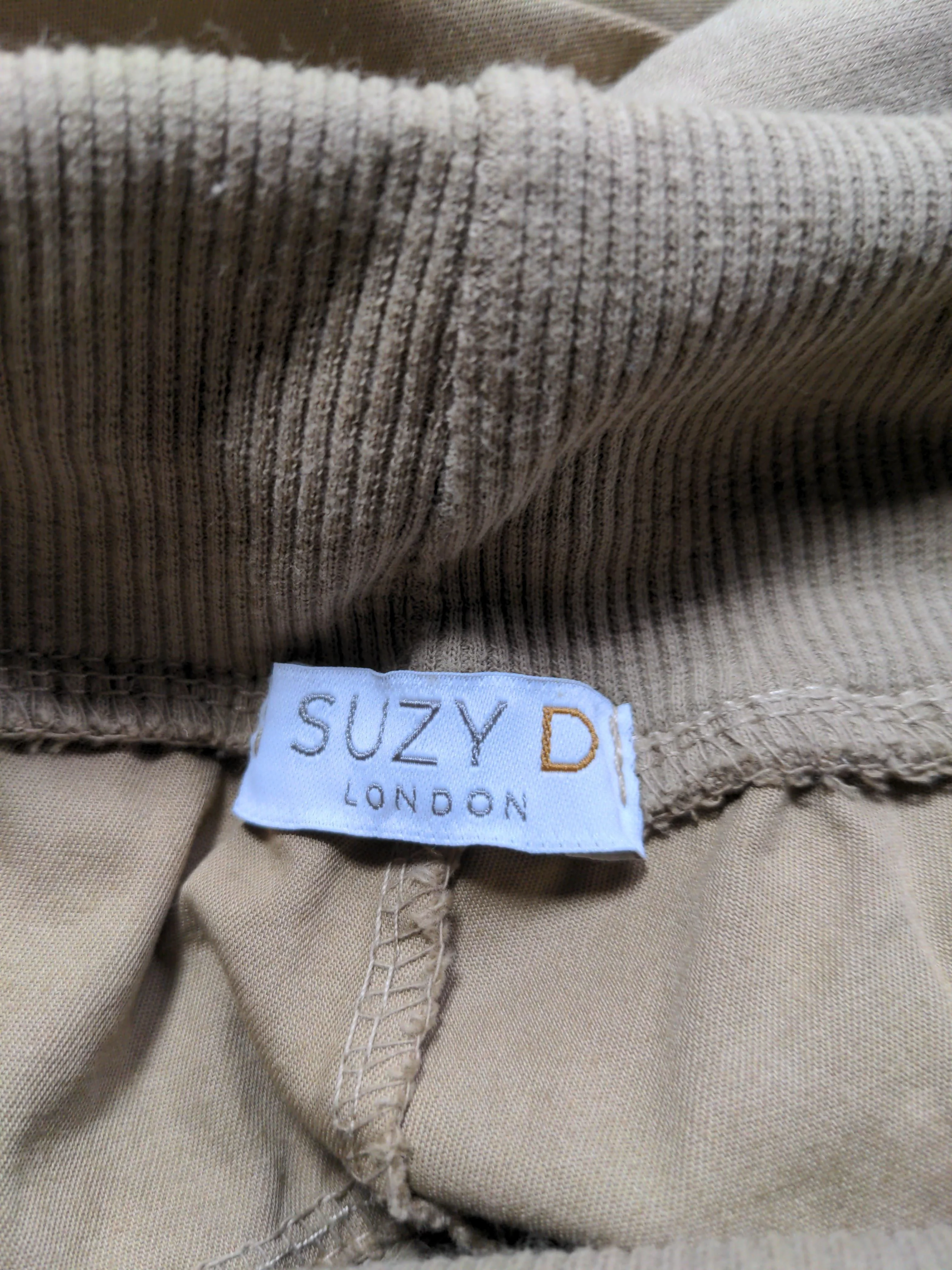 Suzy D Women's Trousers XL Tan Cotton with Elastane Wide-Leg Sweatpants - Image 6