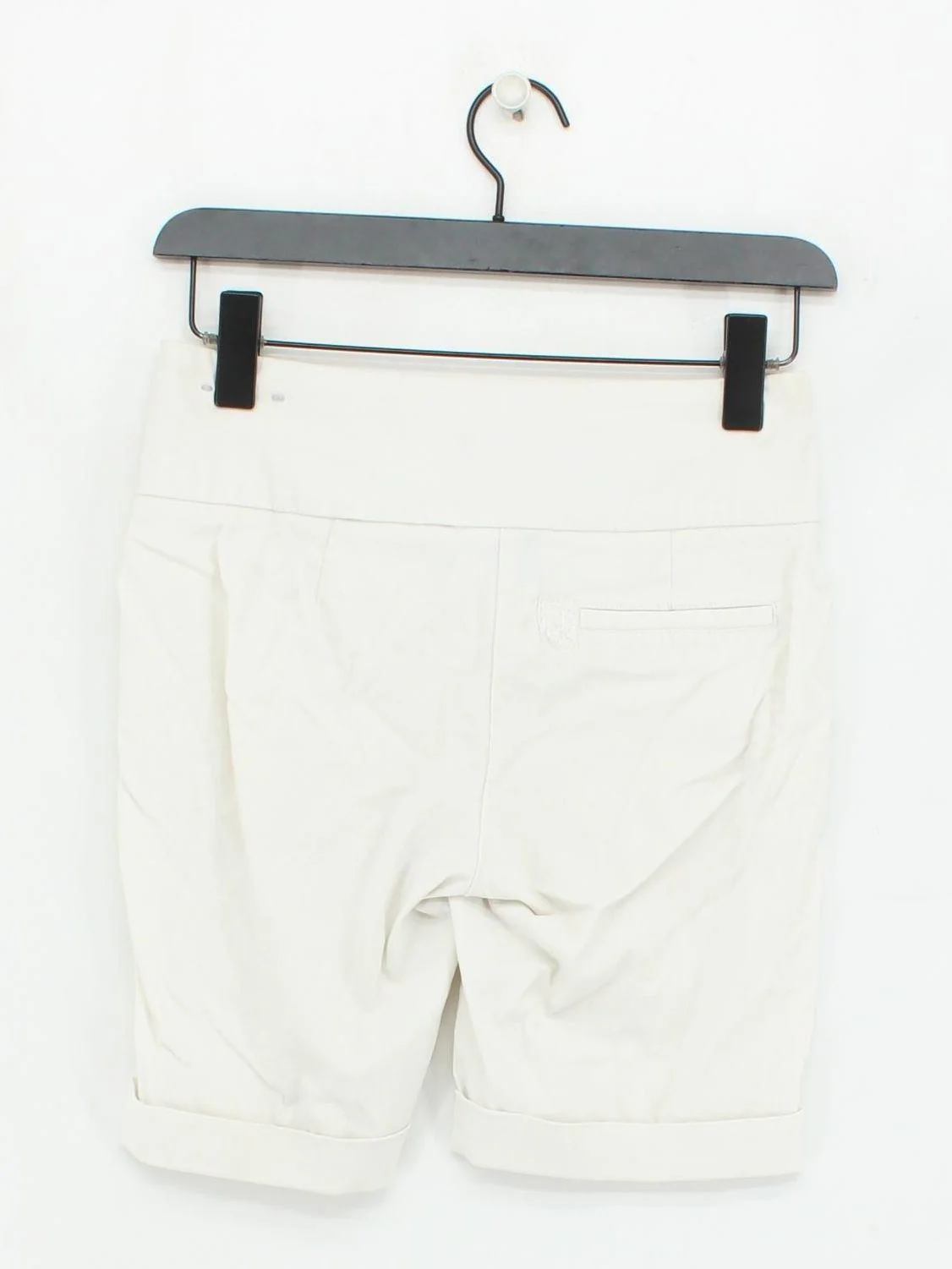 Suzy Shier Women's Shorts UK 12 Cream Rayon with Nylon, Spandex Cut-Off - Image 2