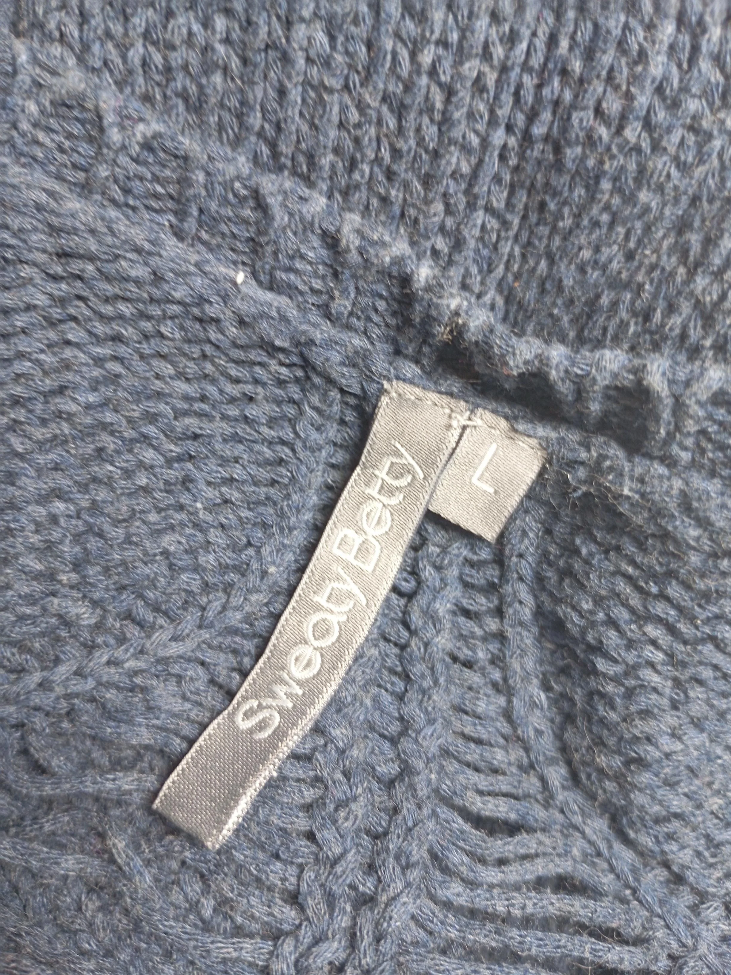 Sweaty Betty Men's Jumper L Blue 100% Cotton Round Neck Pullover - Image 6