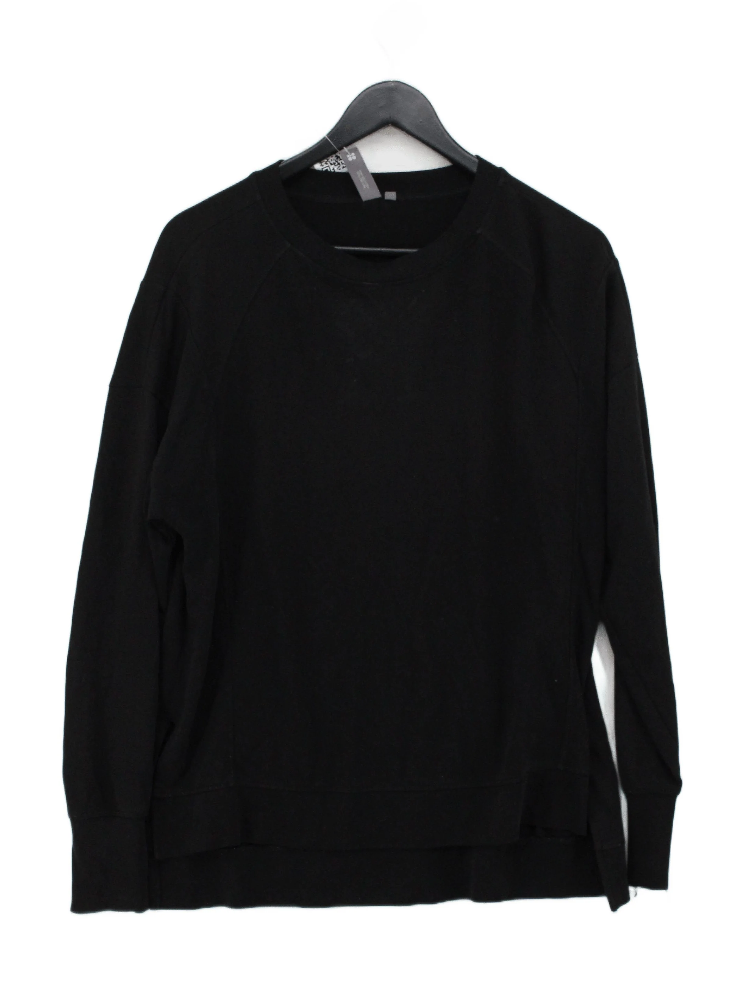 Sweaty Betty Men's Jumper M Black Cotton with Lyocell Modal Crew Neck Pullover