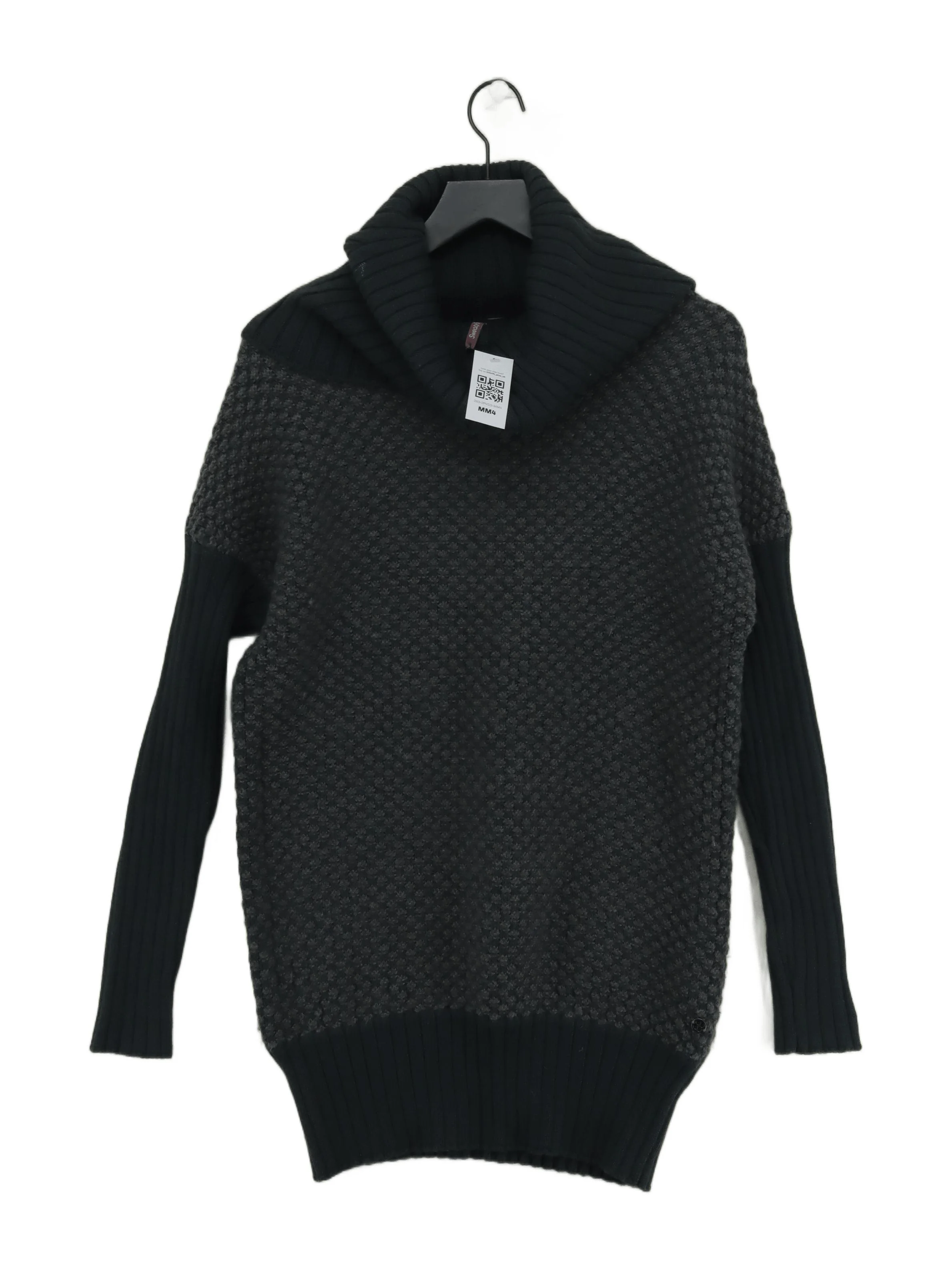 Sweaty Betty Men's Jumper M Grey Wool with Acrylic Roll Neck Pullover