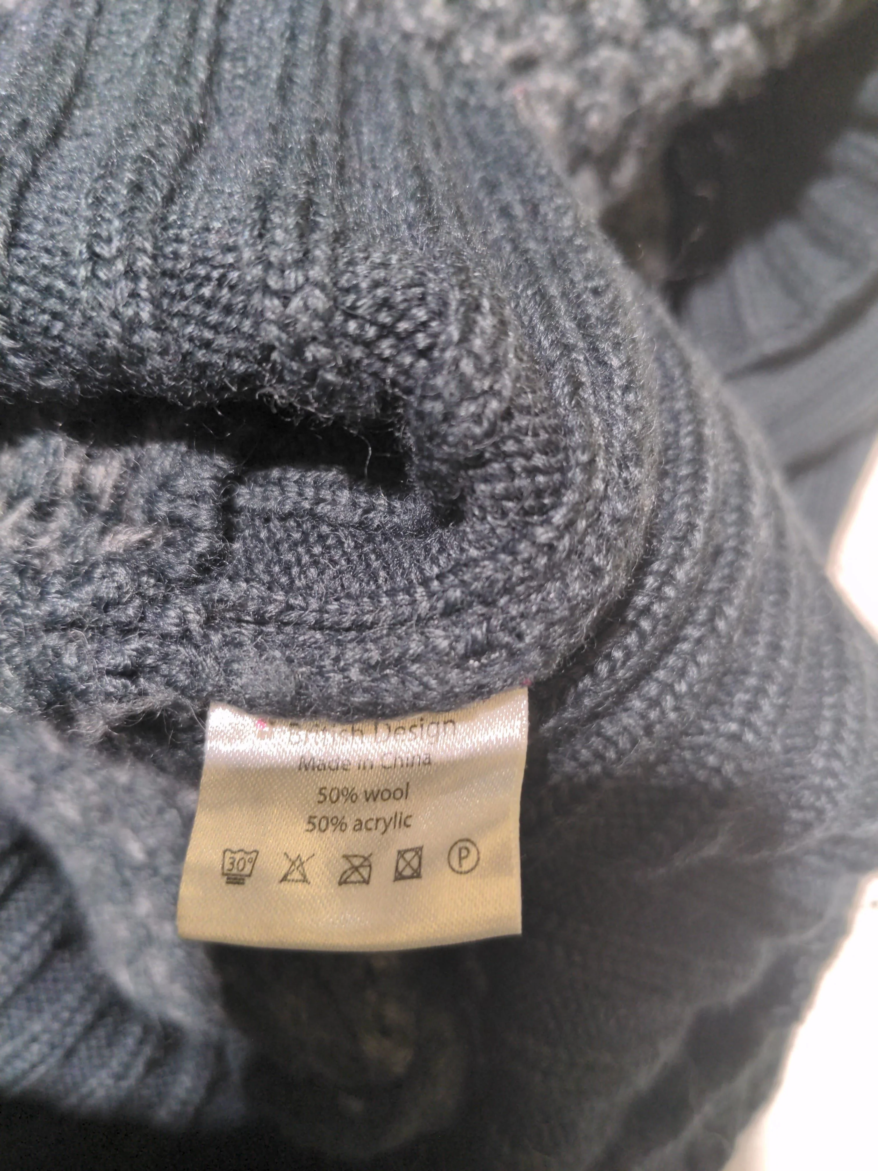 Sweaty Betty Men's Jumper M Grey Wool with Acrylic Roll Neck Pullover - Image 6