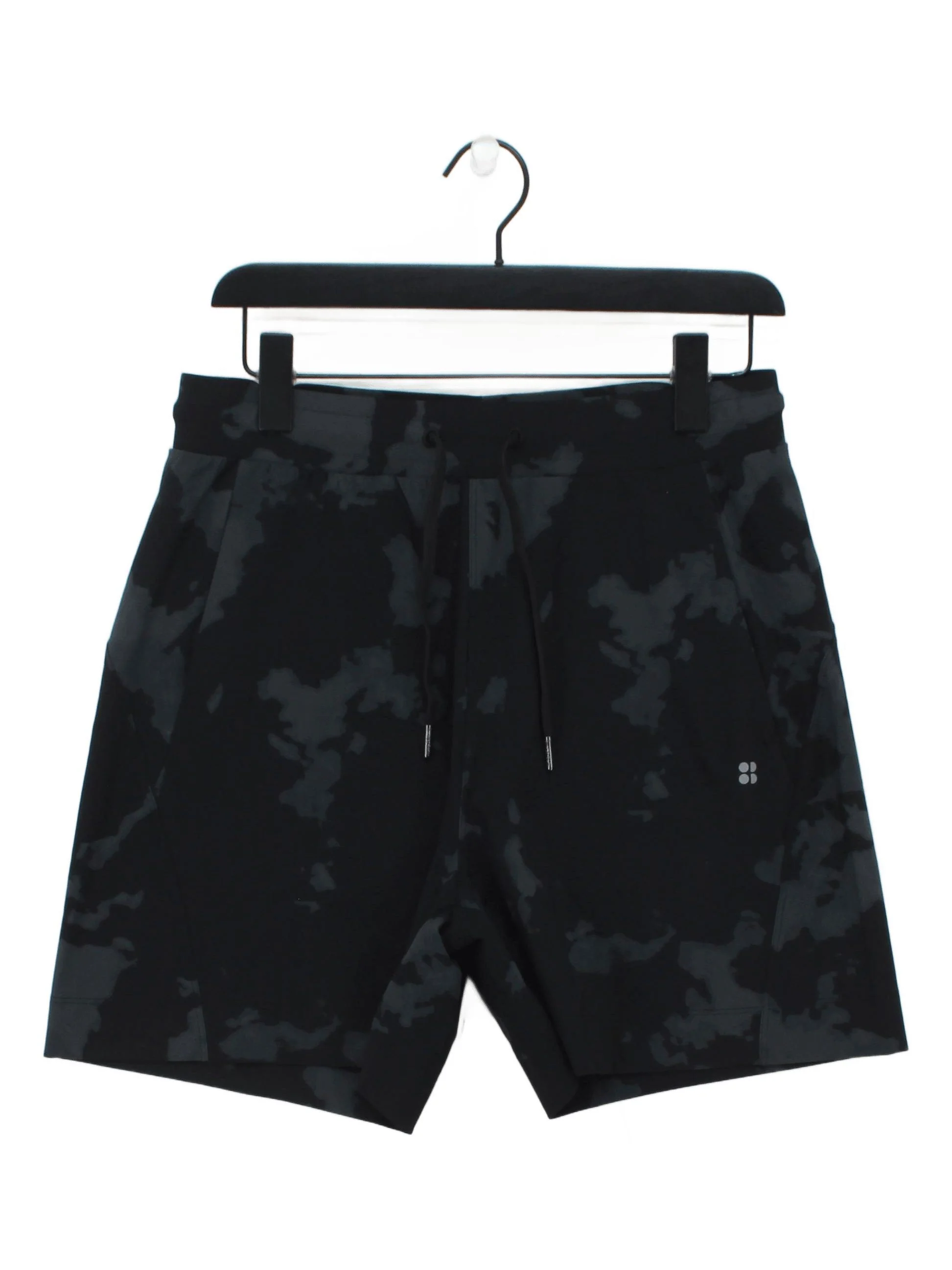 Sweaty Betty Men's Shorts M Black Graphic 100% Polyester Sweat