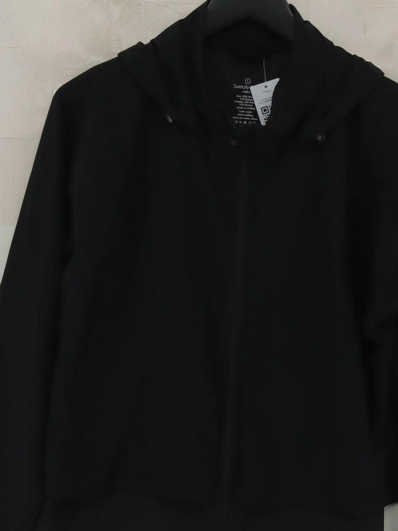 Sweaty Betty Women's Hoodie L Black Polyester with Elastane Pullover - Image 3