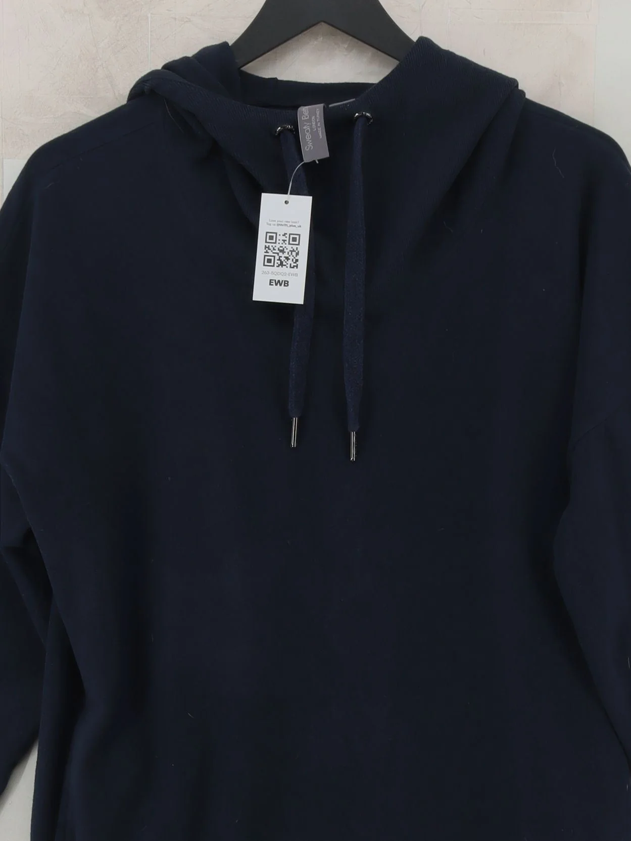 Sweaty Betty Women's Hoodie L Blue 100% Acrylic Pullover - Image 3