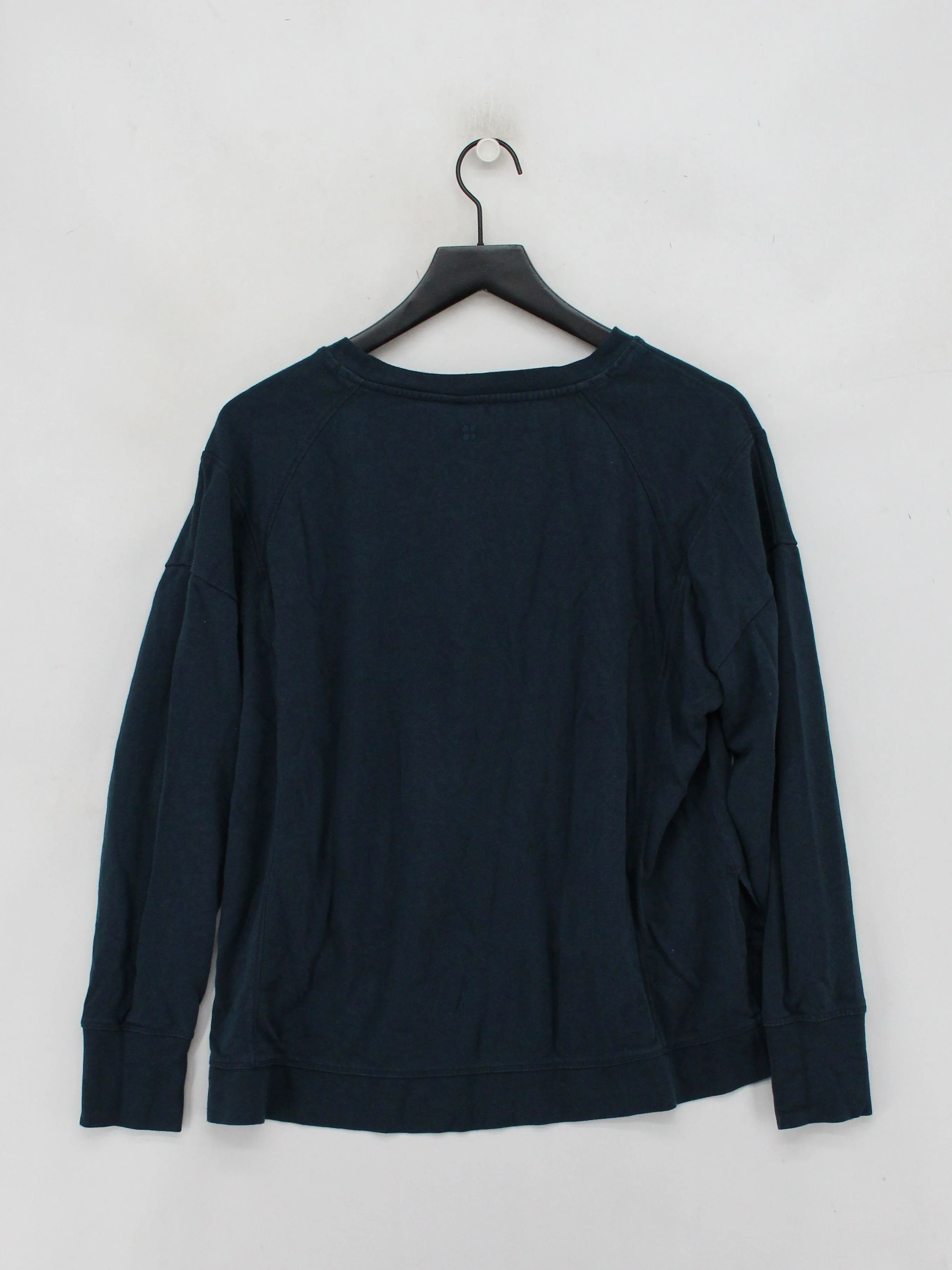 Sweaty Betty Women's Hoodie L Blue Cotton with Lyocell Modal Pullover - Image 2