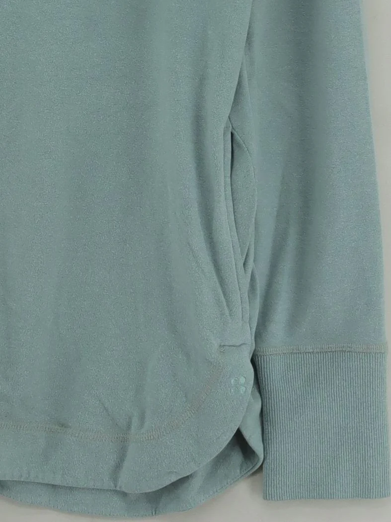 Sweaty Betty Women's Hoodie L Green Cotton with Acrylic, Elastane Pullover - Image 4