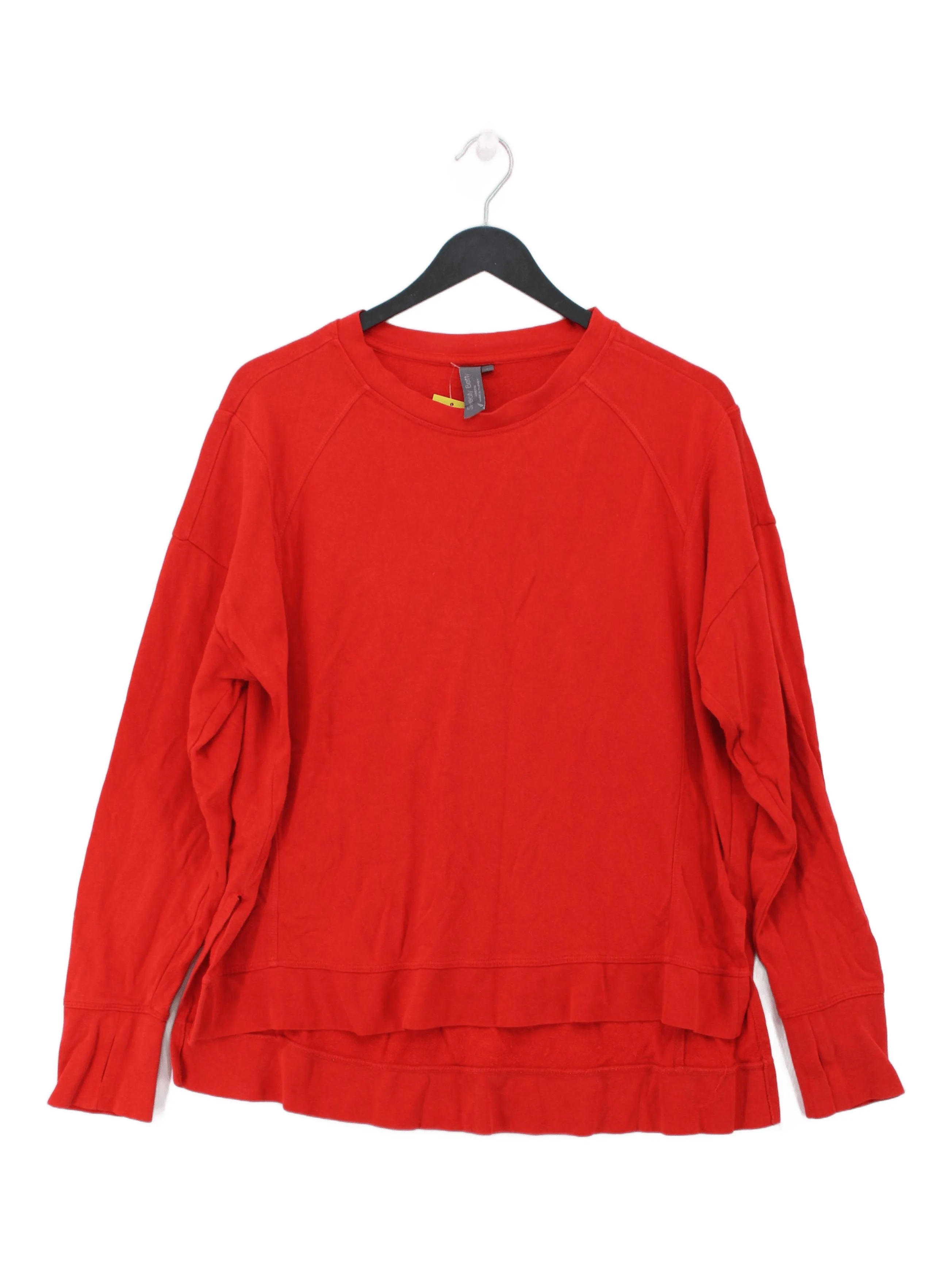 Sweaty Betty Women's Hoodie L Red Cotton with Lyocell Modal Pullover