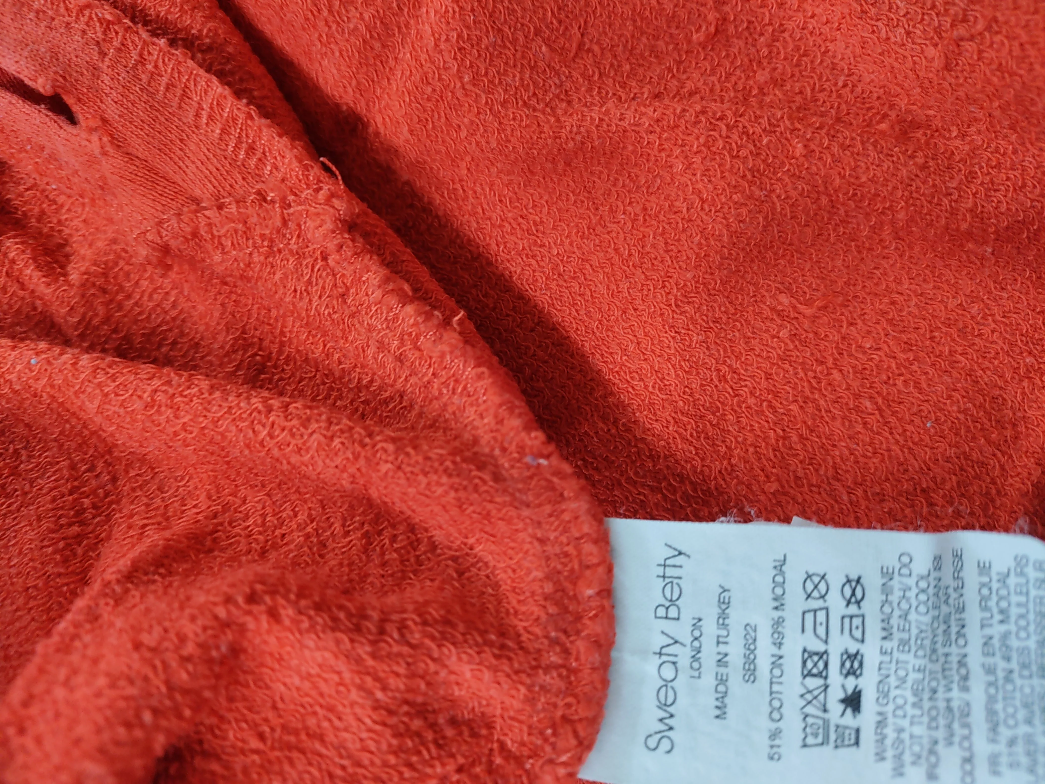 Sweaty Betty Women's Hoodie L Red Cotton with Lyocell Modal Pullover - Image 6