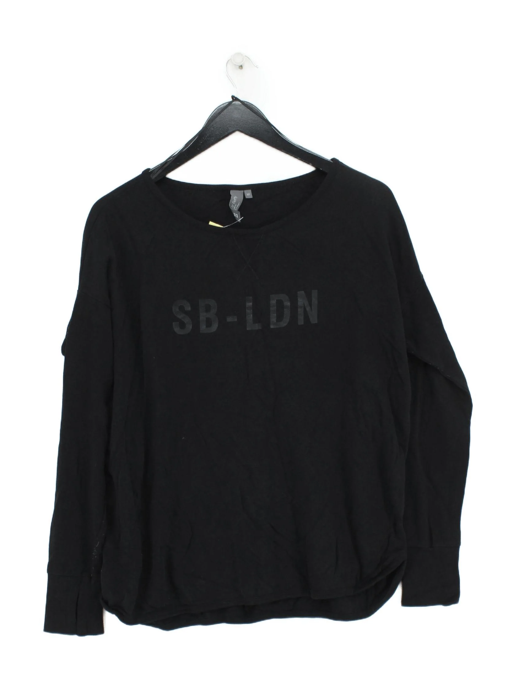 Sweaty Betty Women's Hoodie M Black Graphic 100% Other Pullover