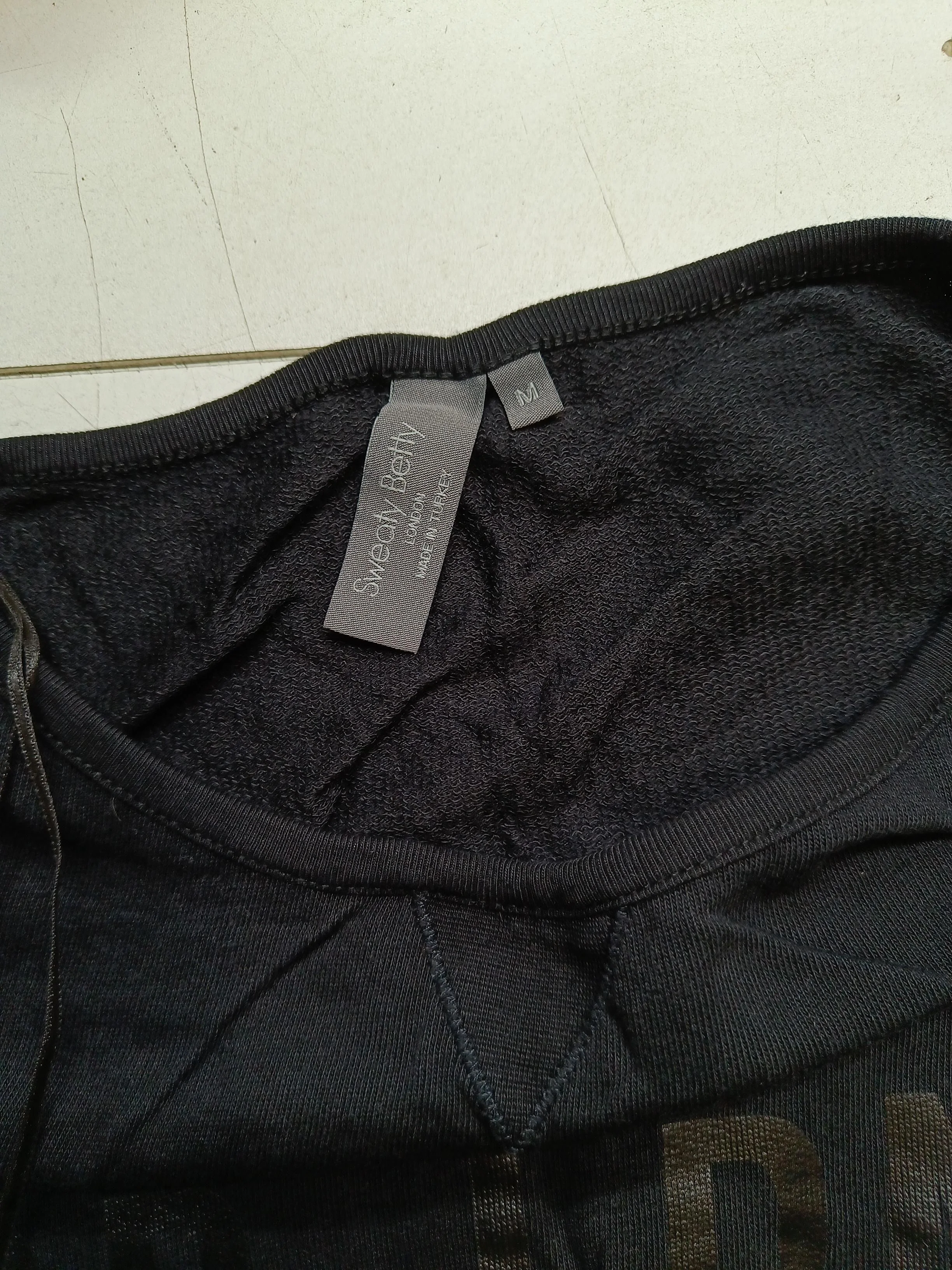 Sweaty Betty Women's Hoodie M Black Graphic 100% Other Pullover - Image 5