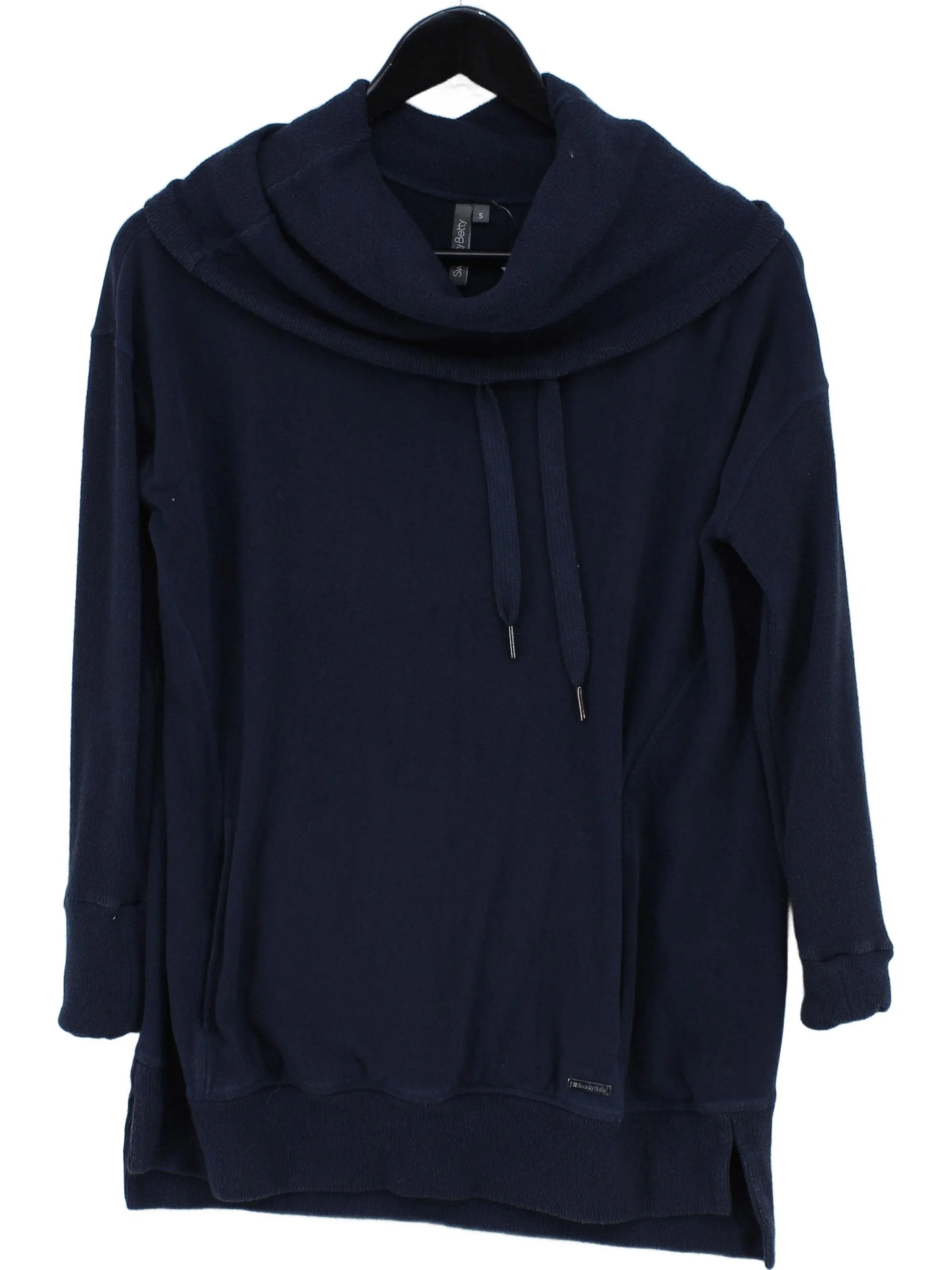 Sweaty Betty Women's Hoodie M Blue 100% Cotton Pullover