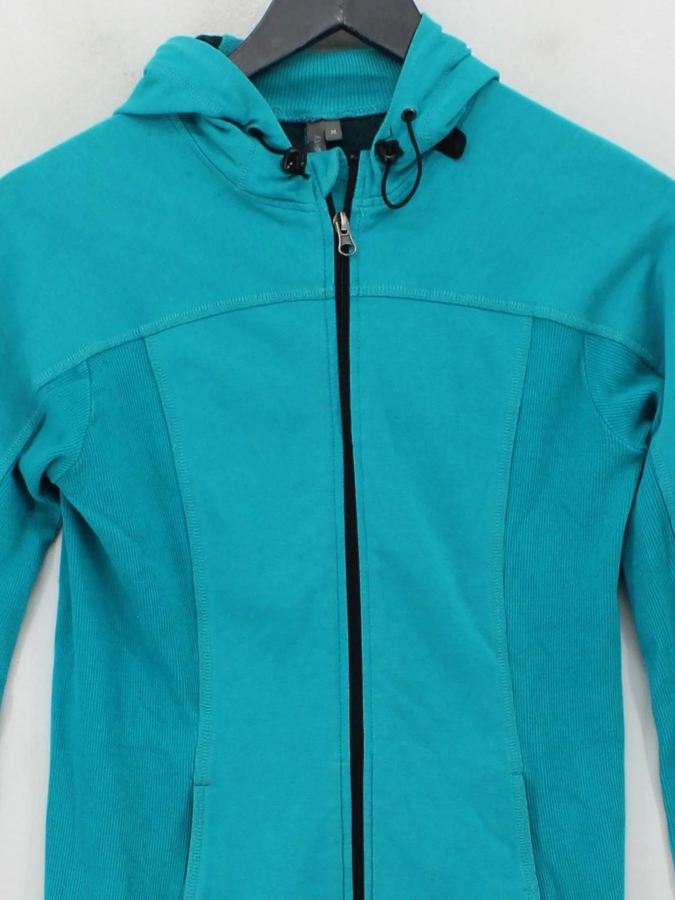 Sweaty Betty Women's Hoodie M Blue Cotton with Polyester, Elastane Pullover - Image 3