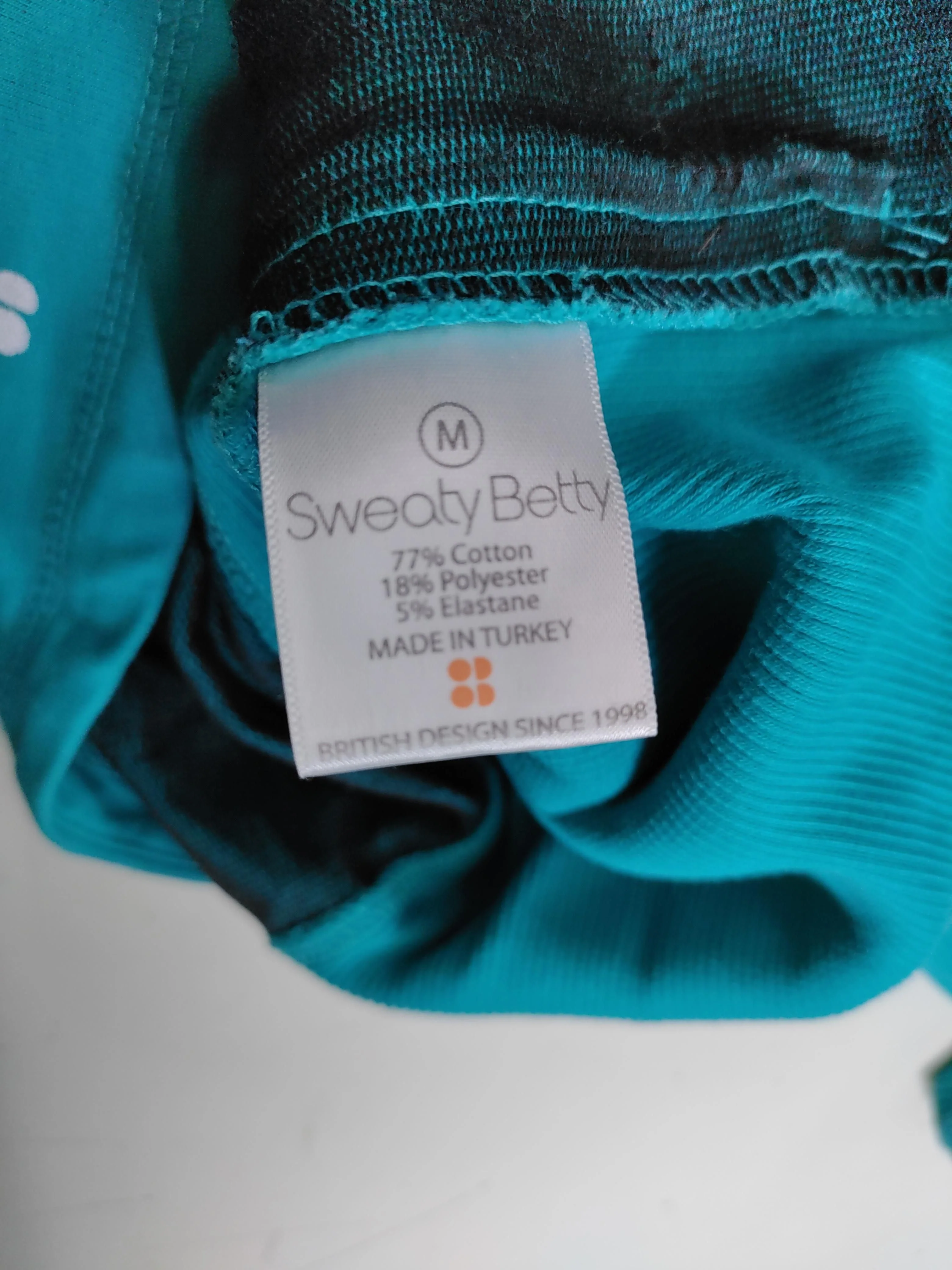 Sweaty Betty Women's Hoodie M Blue Cotton with Polyester, Elastane Pullover - Image 8
