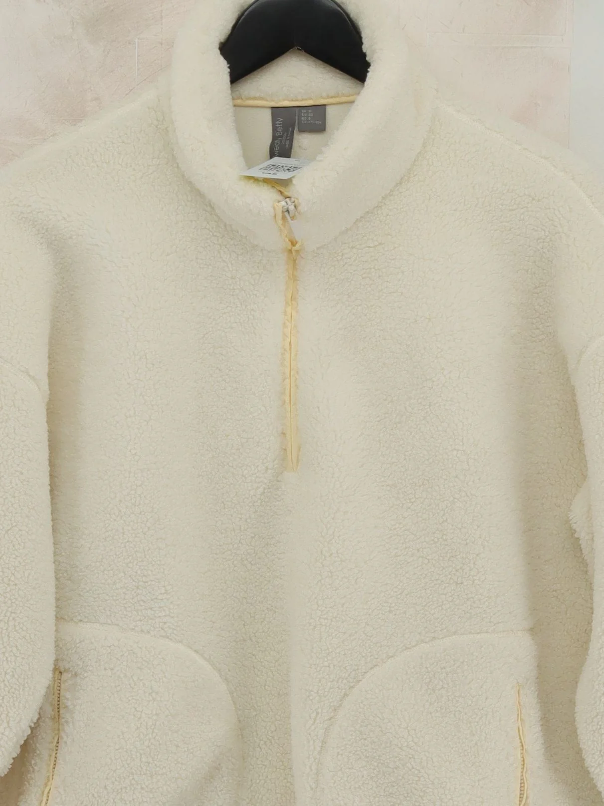Sweaty Betty Women's Hoodie M Cream Polyester with Polyamide Pullover - Image 3