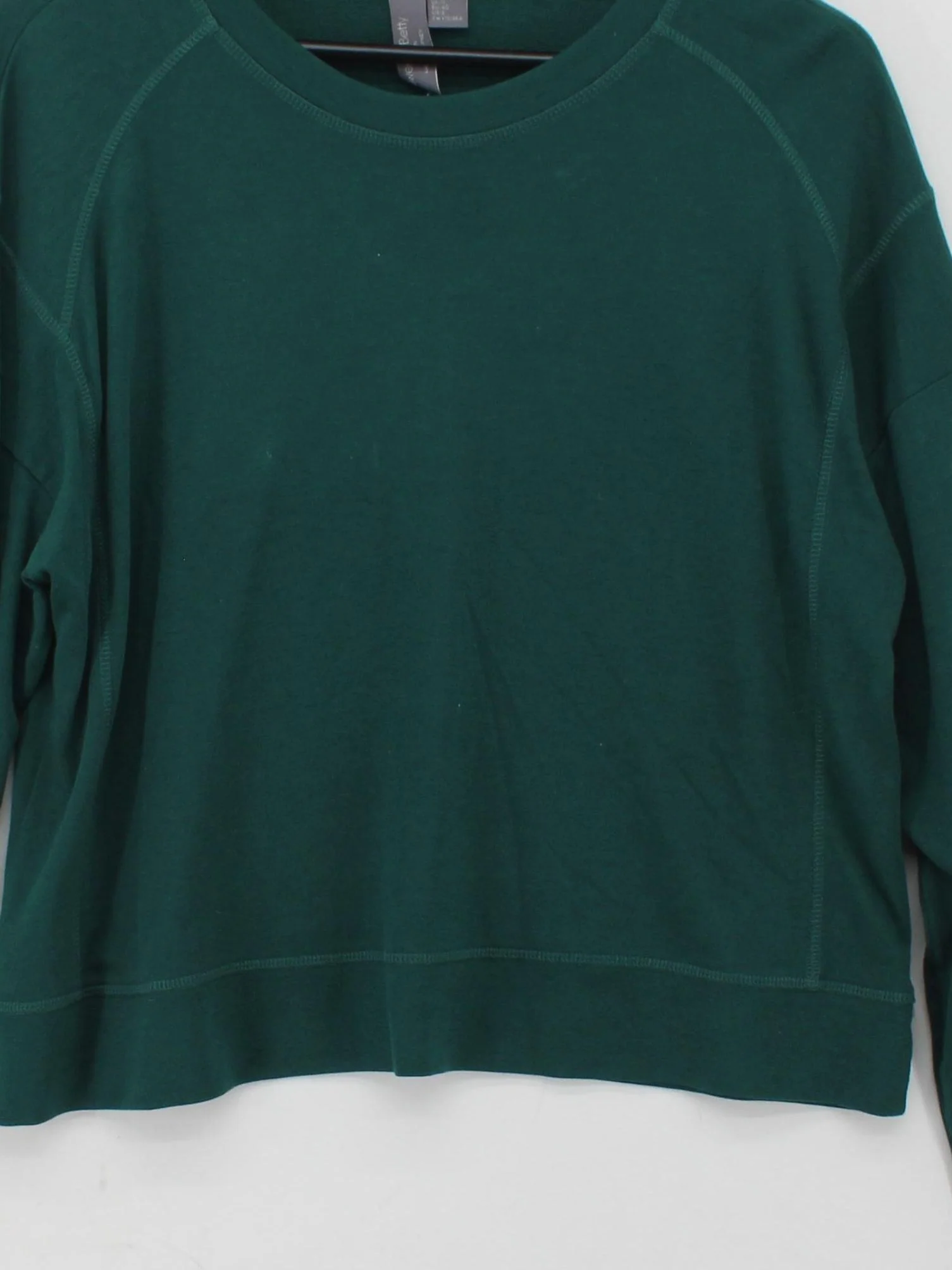 Sweaty Betty Women's Hoodie M Green Cotton with Lyocell Modal Pullover - Image 3