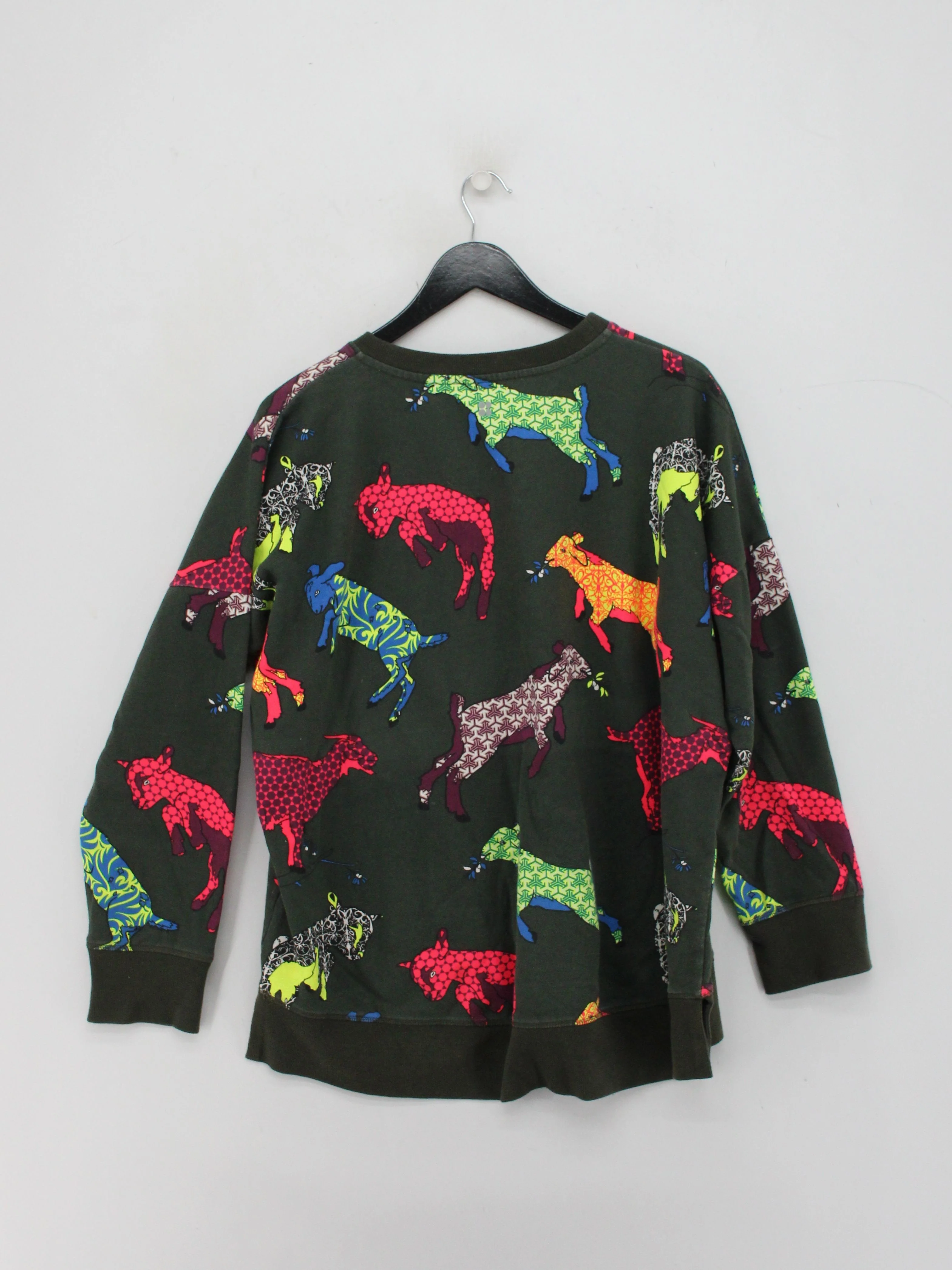 Sweaty Betty Women's Hoodie M Green Graphic Cotton with Elastane Pullover - Image 2