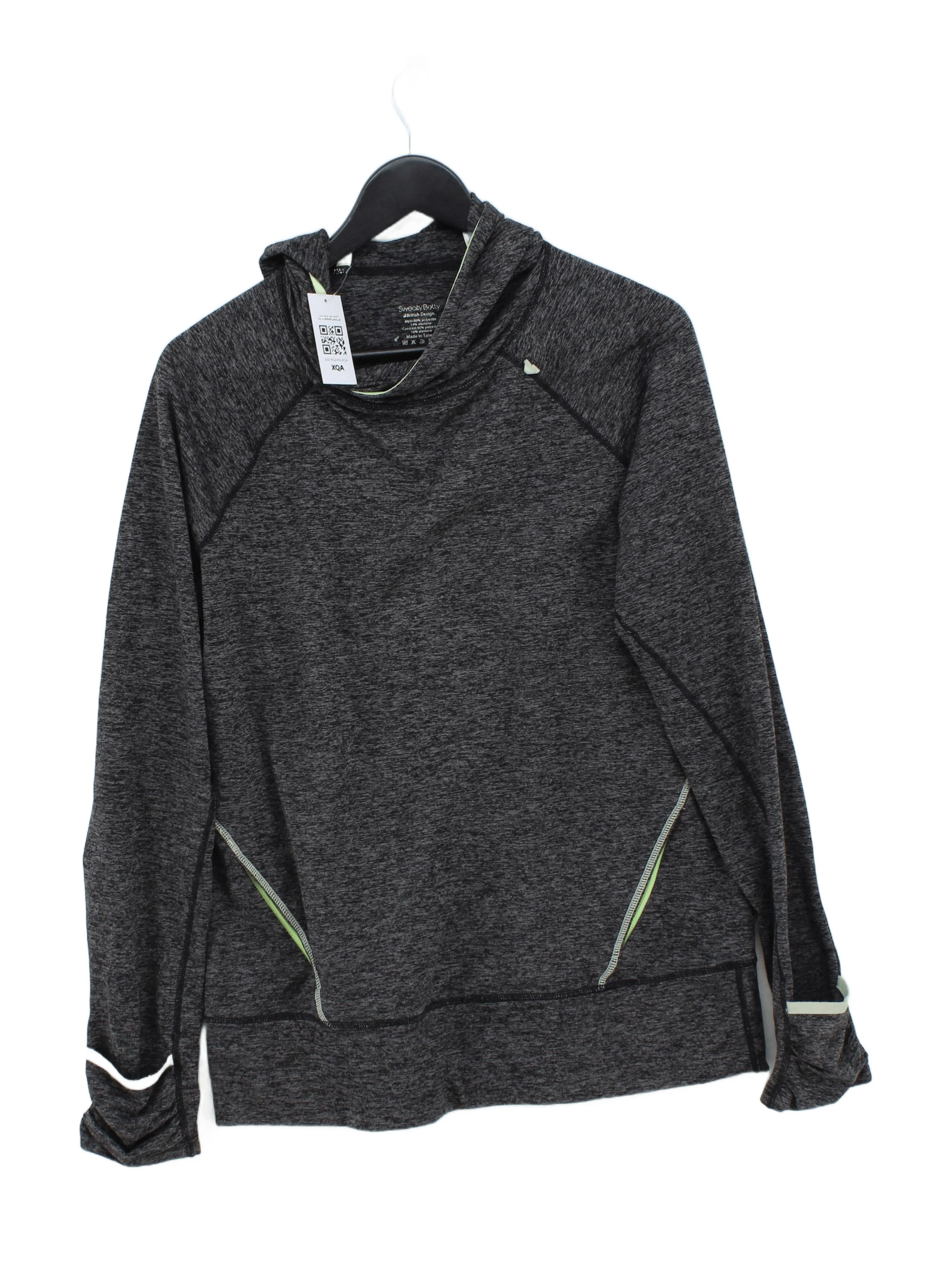 Sweaty Betty Women's Hoodie M Grey Polyester with Elastane Pullover
