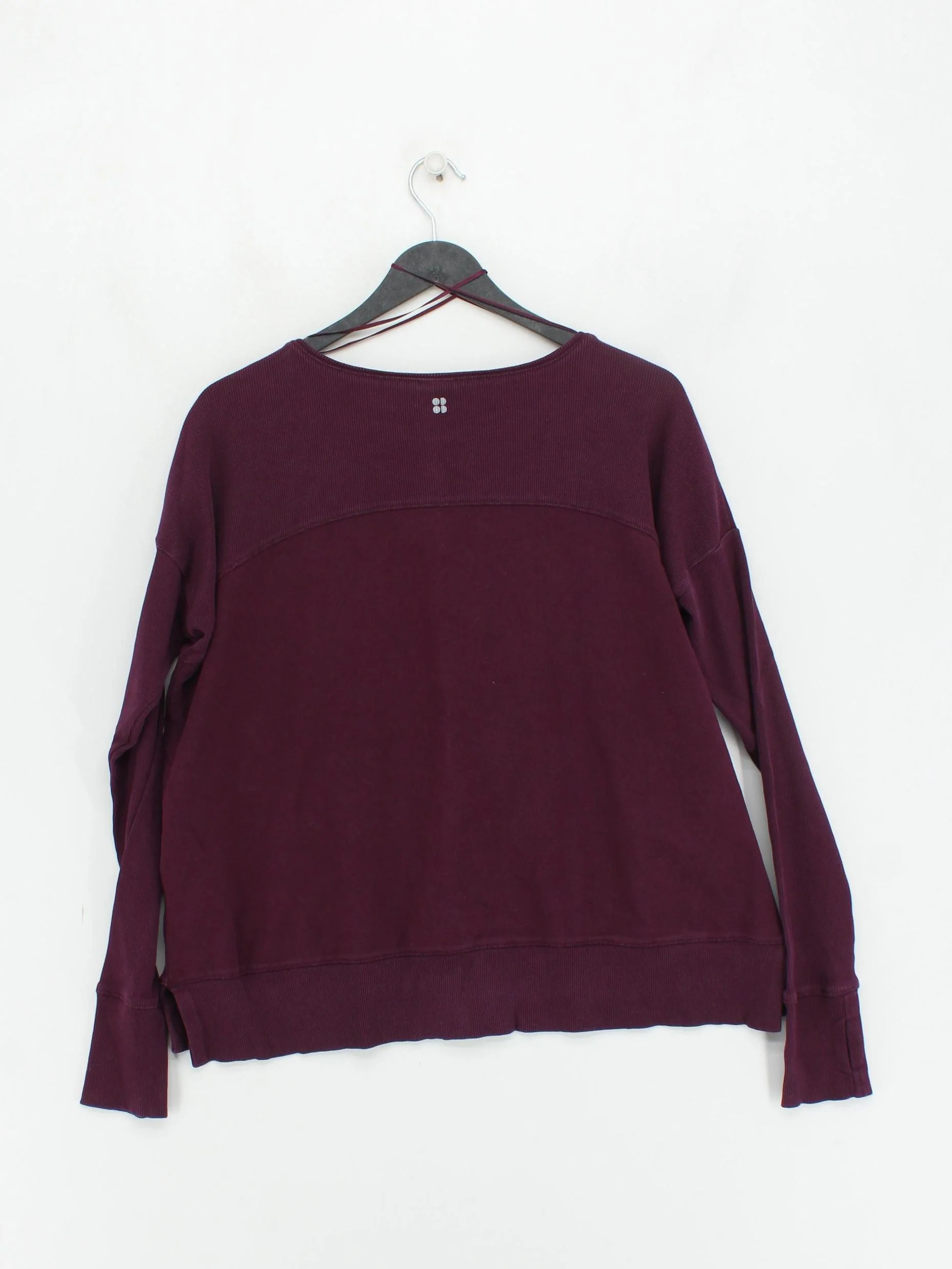 Sweaty Betty Women's Hoodie M Purple Cotton with Polyester, Elastane Pullover - Image 2
