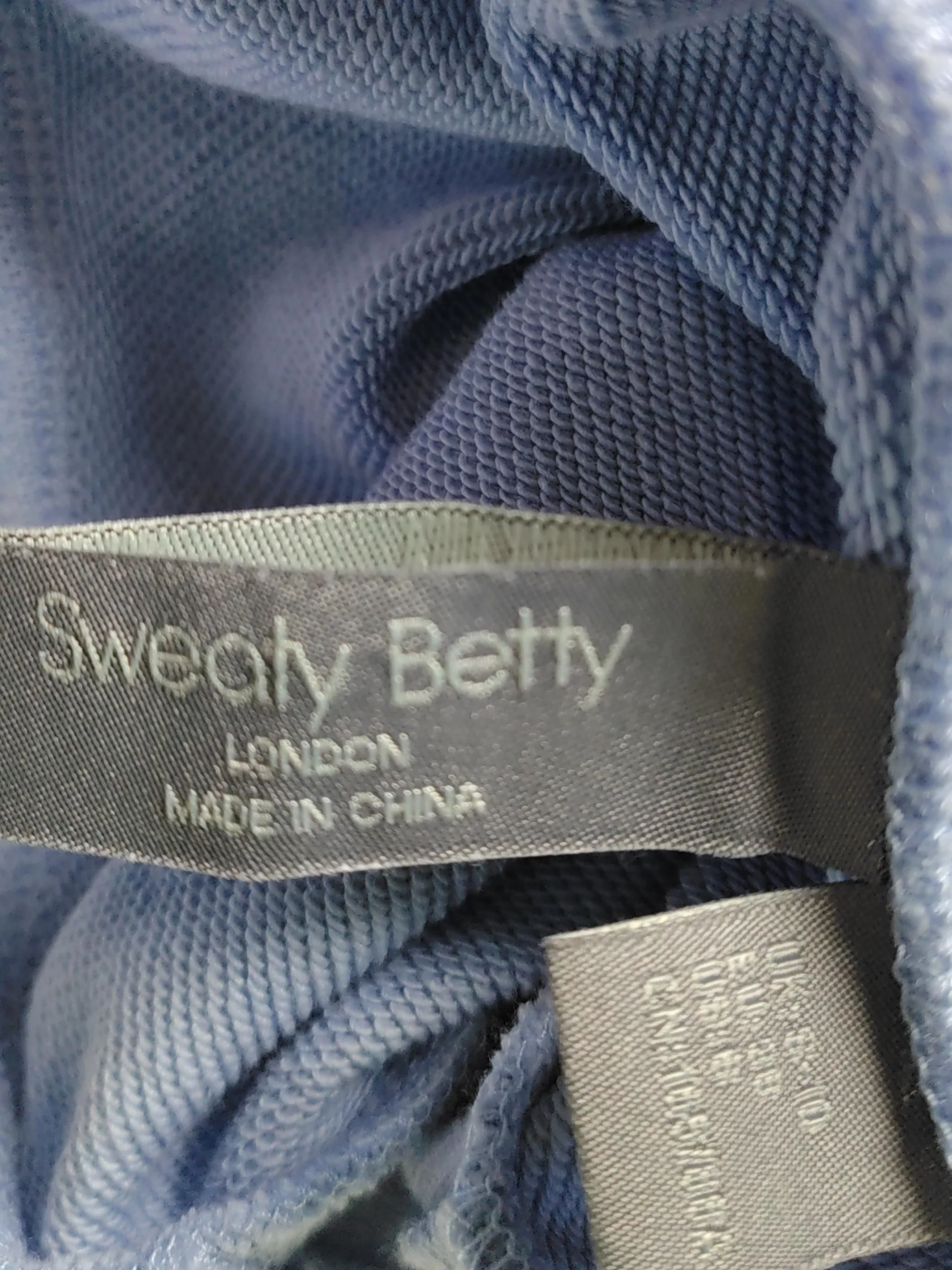 Sweaty Betty Women's Hoodie S Blue Cotton with Polyester, Spandex Pullover - Image 5