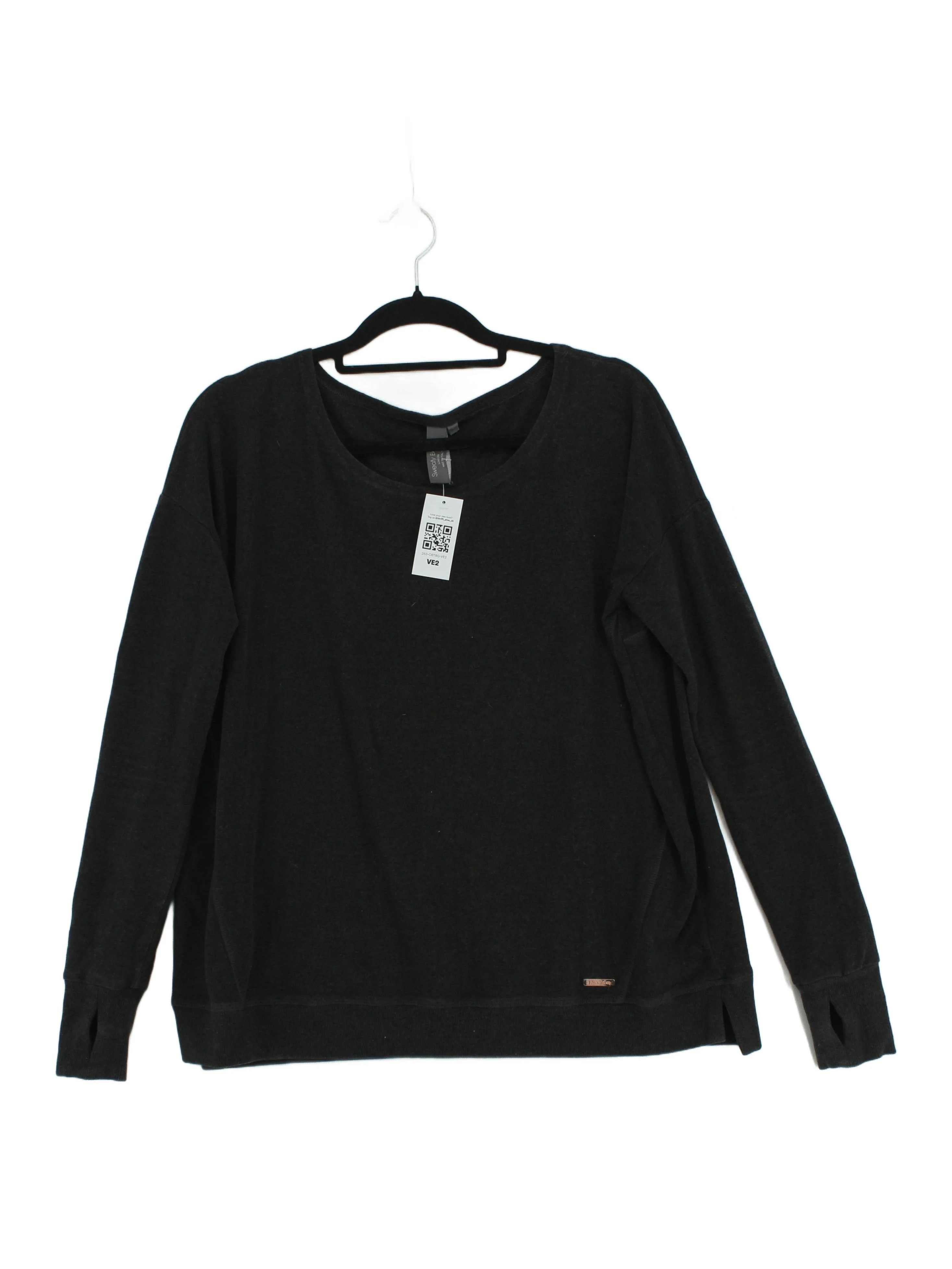 Sweaty Betty Women's Hoodie S Grey Acrylic with Cotton, Elastane Pullover
