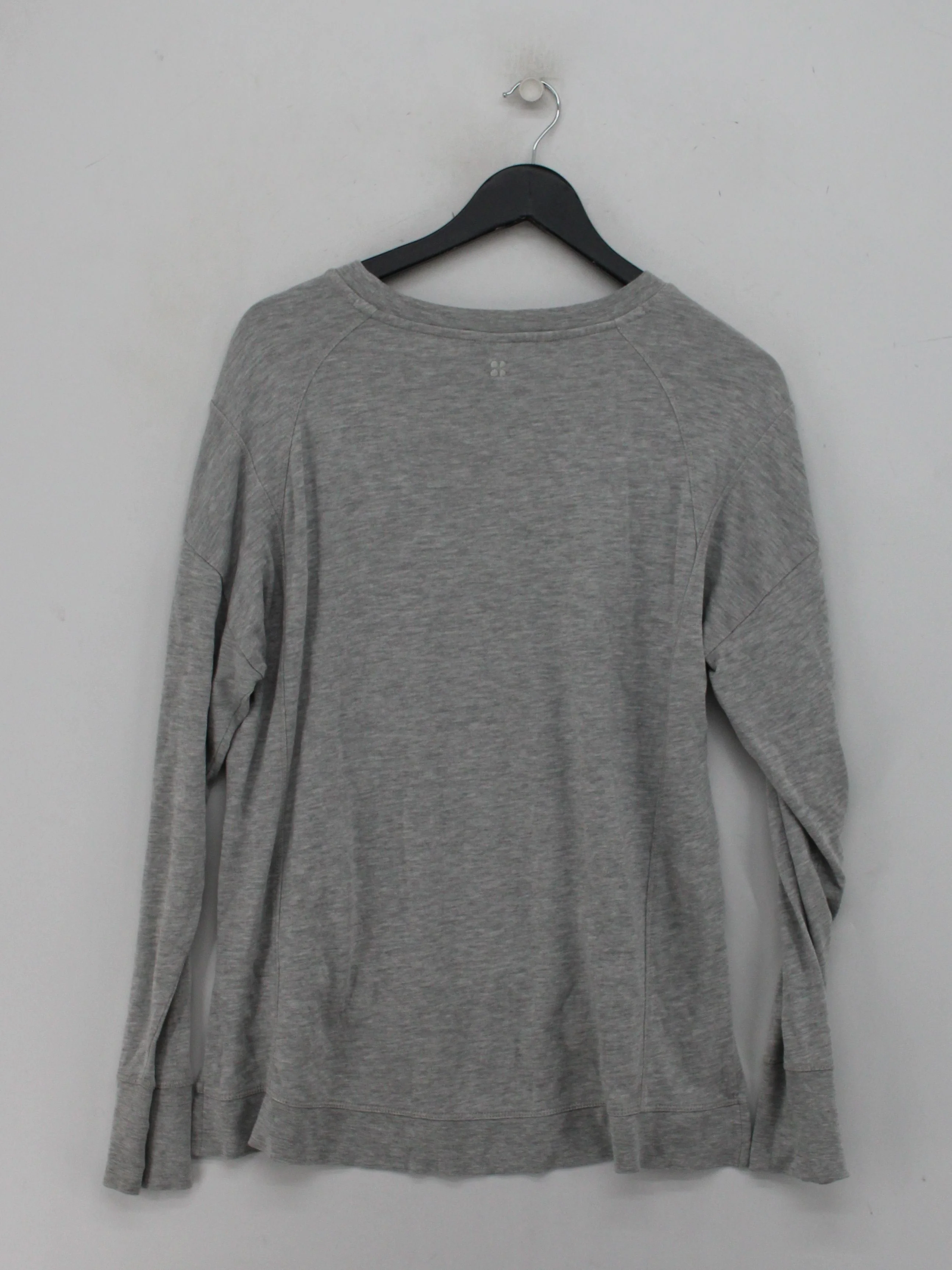 Sweaty Betty Women's Hoodie S Grey Cotton with Lyocell Modal Pullover - Image 2
