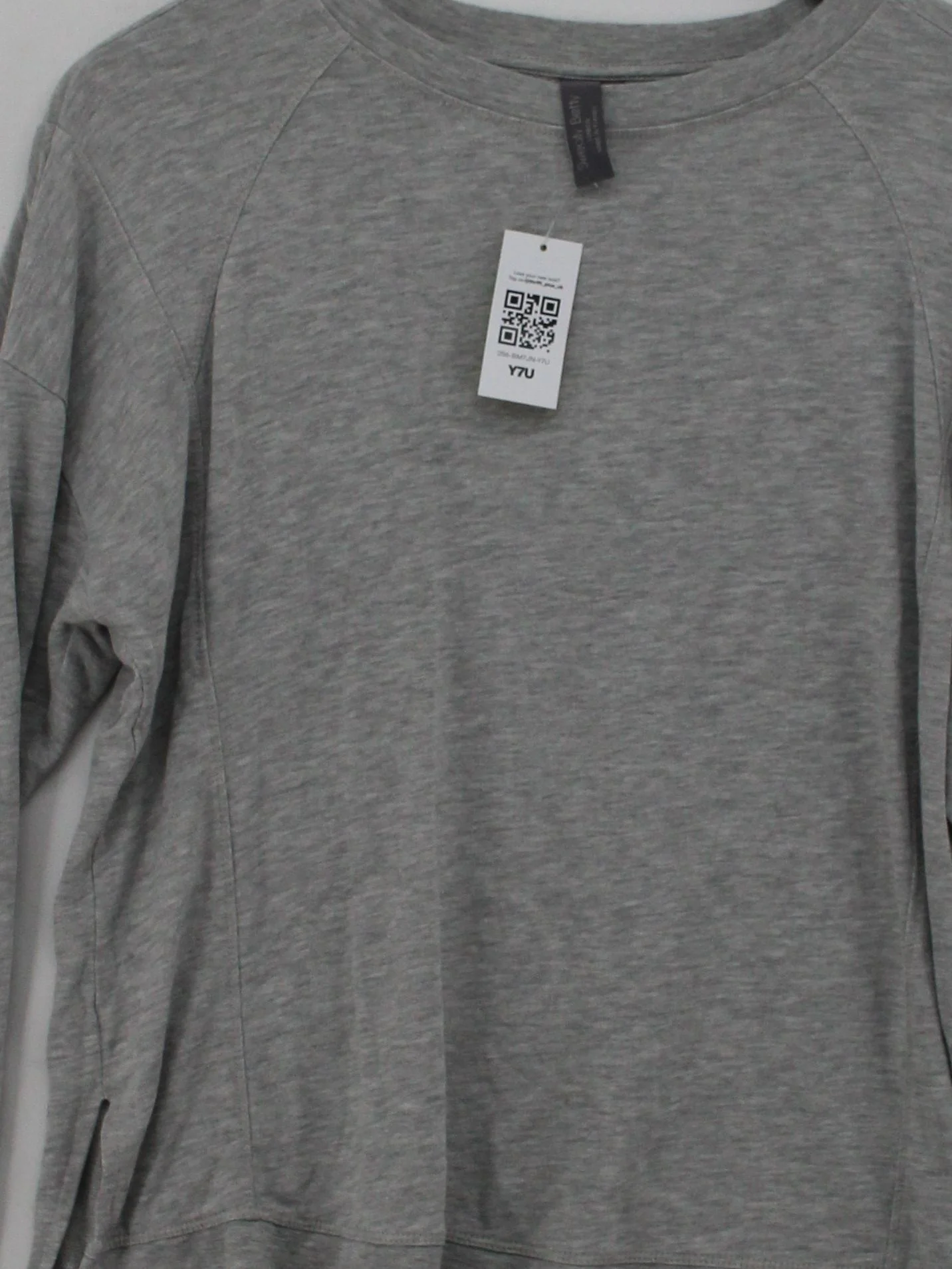 Sweaty Betty Women's Hoodie S Grey Cotton with Lyocell Modal Pullover - Image 3