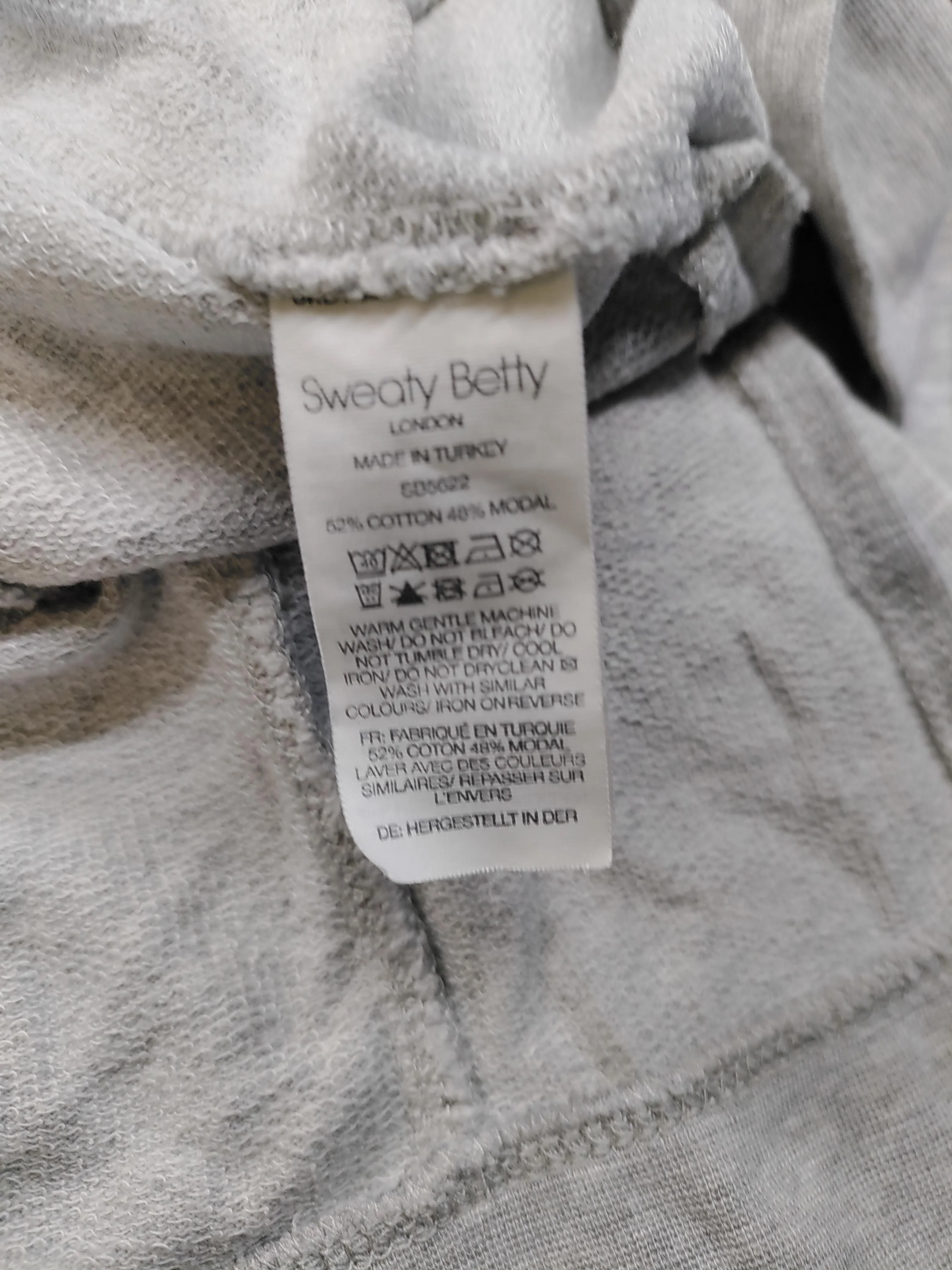 Sweaty Betty Women's Hoodie S Grey Cotton with Lyocell Modal Pullover - Image 6