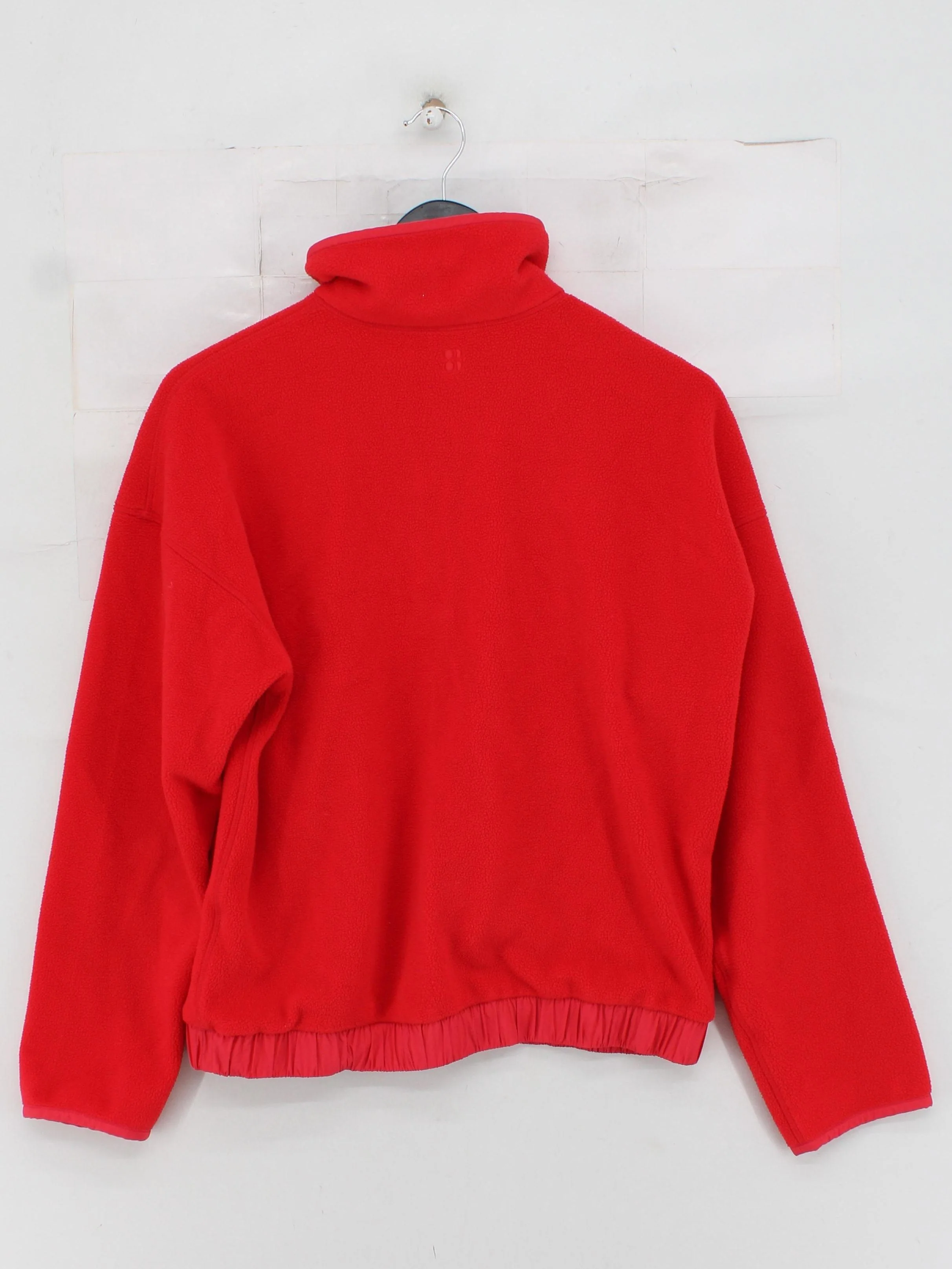 Sweaty Betty Women's Hoodie S Red Polyester with Cotton, Elastane Pullover - Image 2