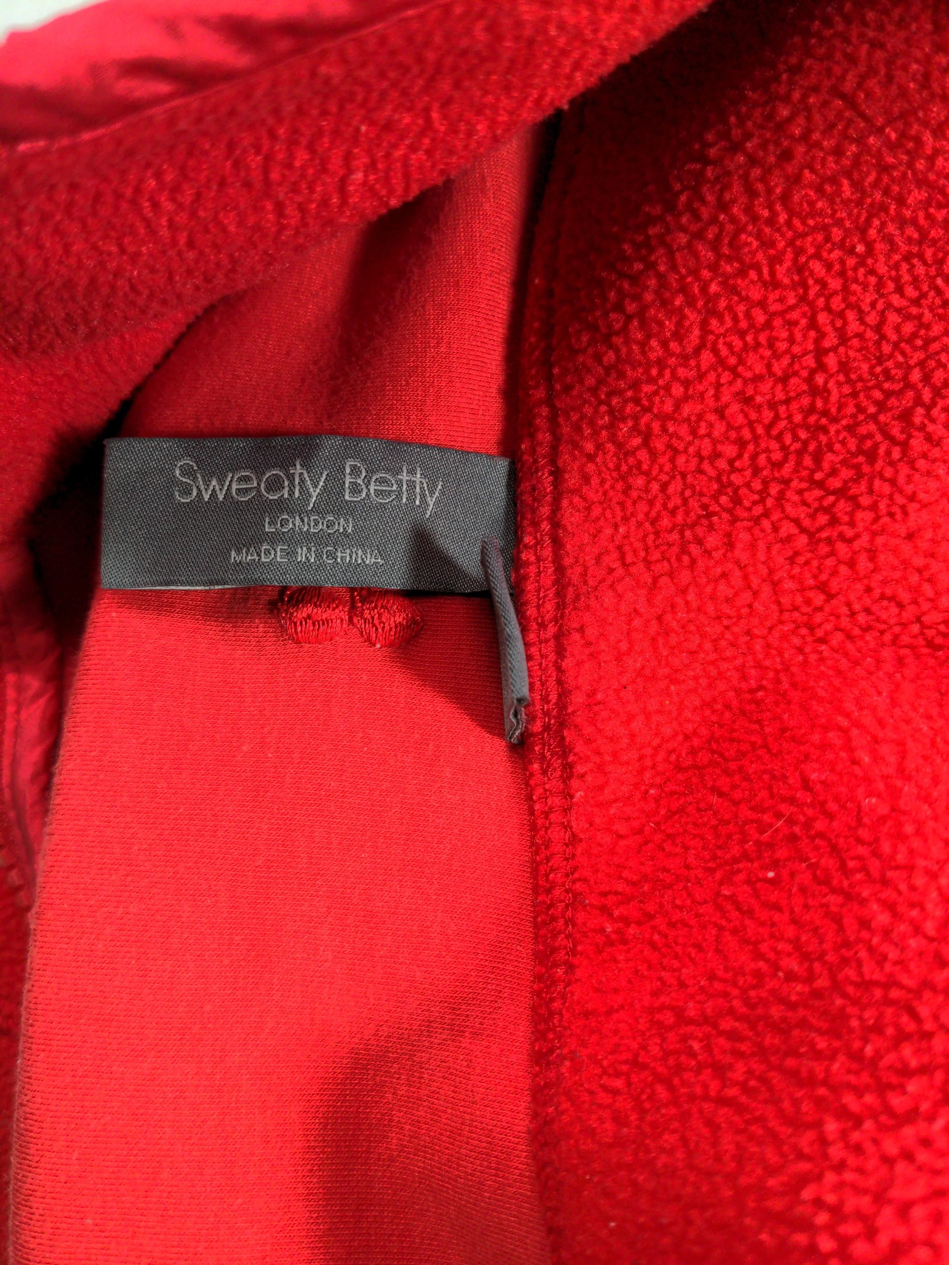 Sweaty Betty Women's Hoodie S Red Polyester with Cotton, Elastane Pullover - Image 5