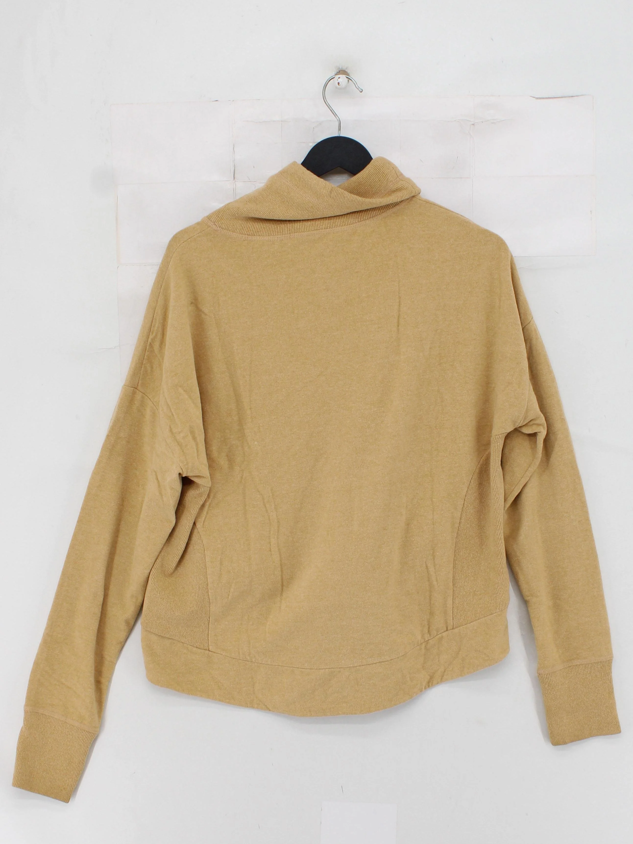 Sweaty Betty Women's Hoodie S Tan Cotton with Acrylic, Elastane Pullover - Image 2