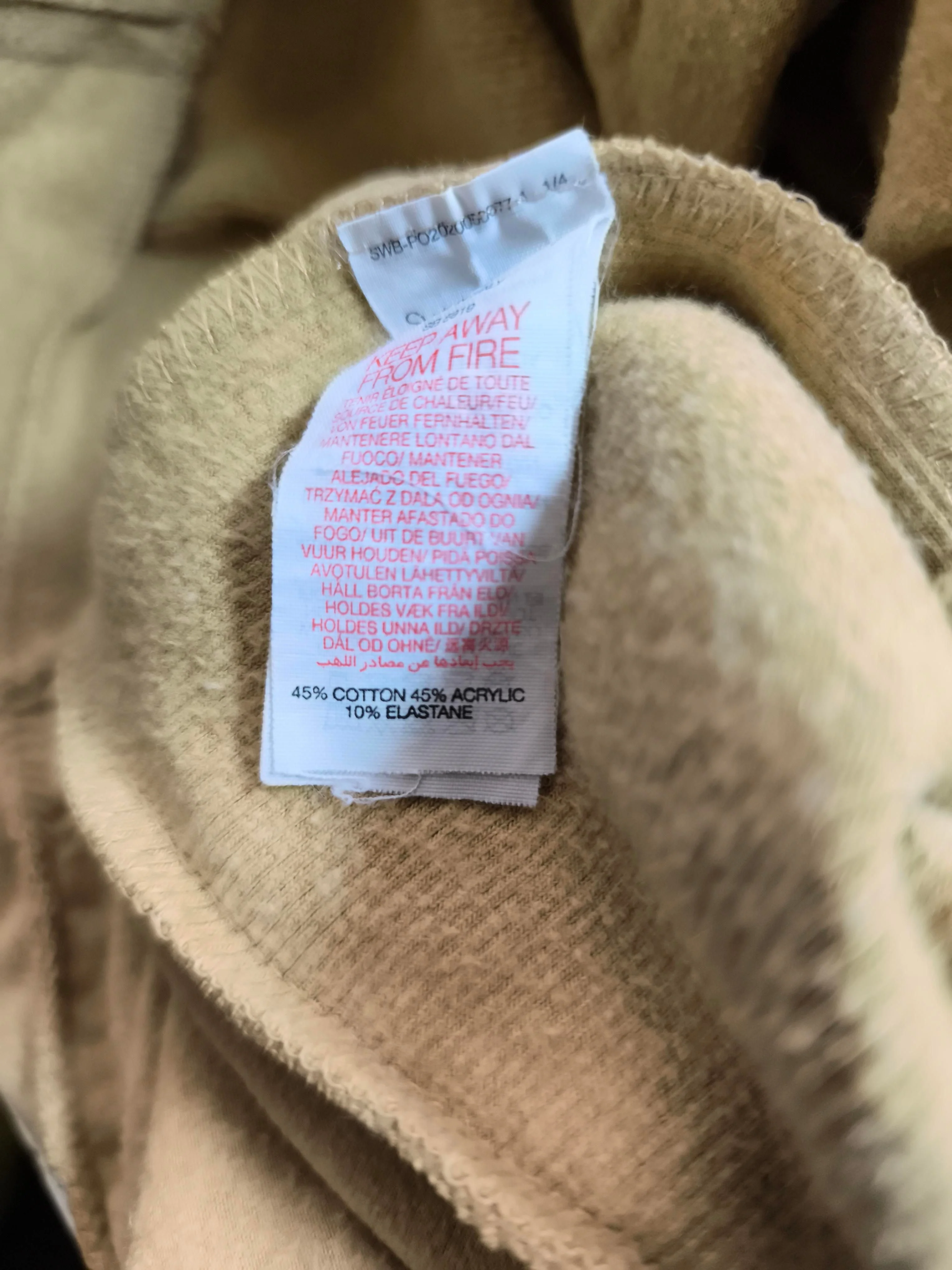 Sweaty Betty Women's Hoodie S Tan Cotton with Acrylic, Elastane Pullover - Image 6