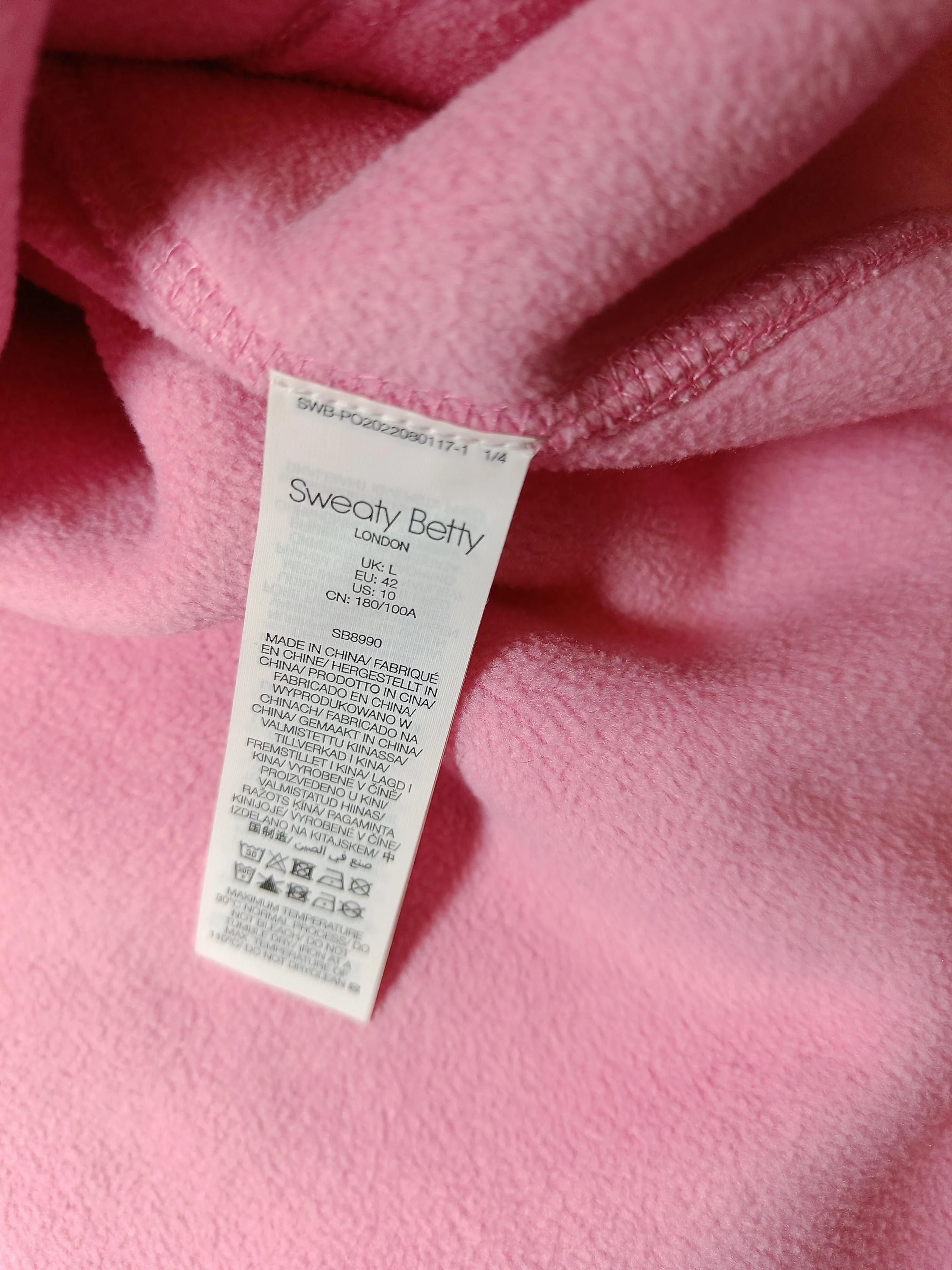 Sweaty Betty Women's Hoodie UK 14 Pink 100% Other Pullover - Image 6