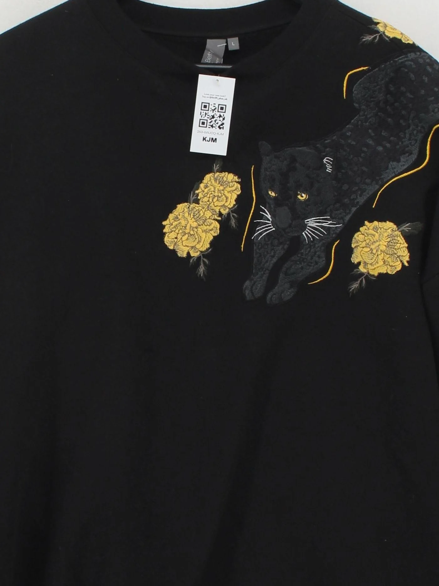 Sweaty Betty Women's Jumper L Black Cotton with Polyester Pullover - Image 3