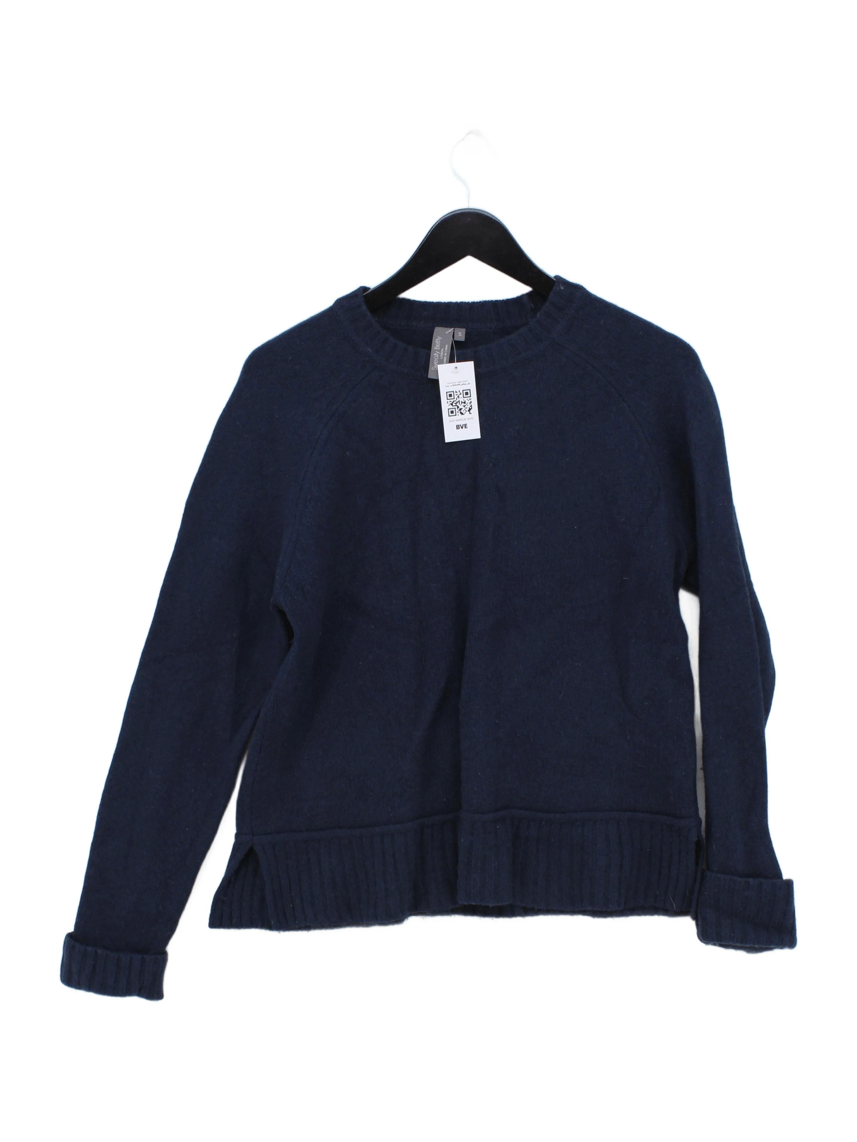 Sweaty Betty Women's Jumper S Blue Wool with Other Round Neck Pullover