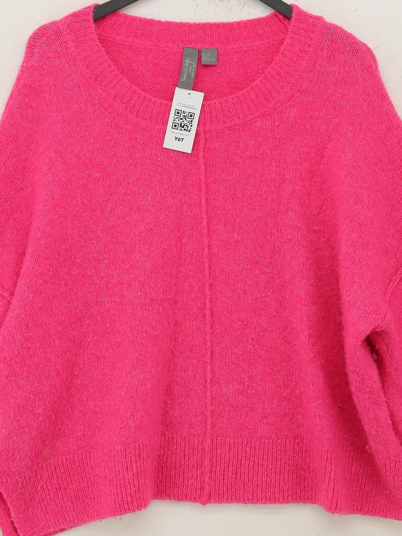 Sweaty Betty Women's Jumper XL Pink Wool with Polyamide Crew Neck Pullover - Image 3
