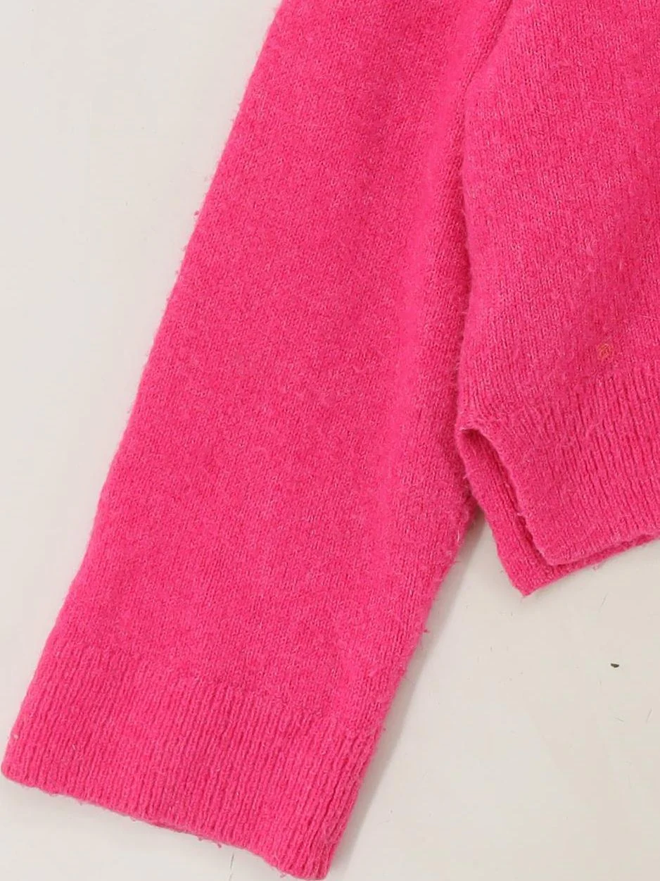 Sweaty Betty Women's Jumper XL Pink Wool with Polyamide Crew Neck Pullover - Image 4