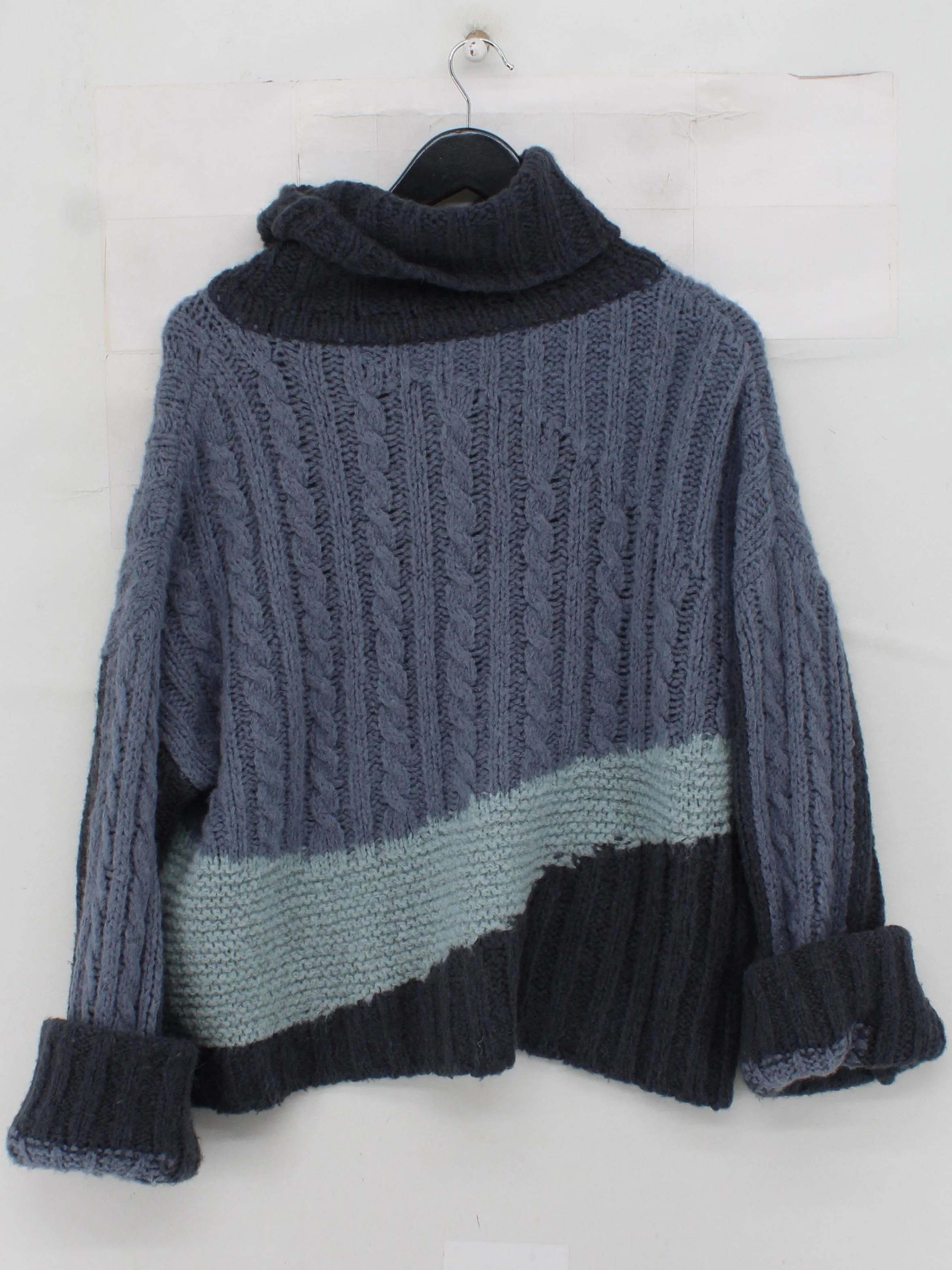 Sweaty Betty Women's Jumper XS Blue Acrylic with Wool Roll Neck Pullover - Image 2