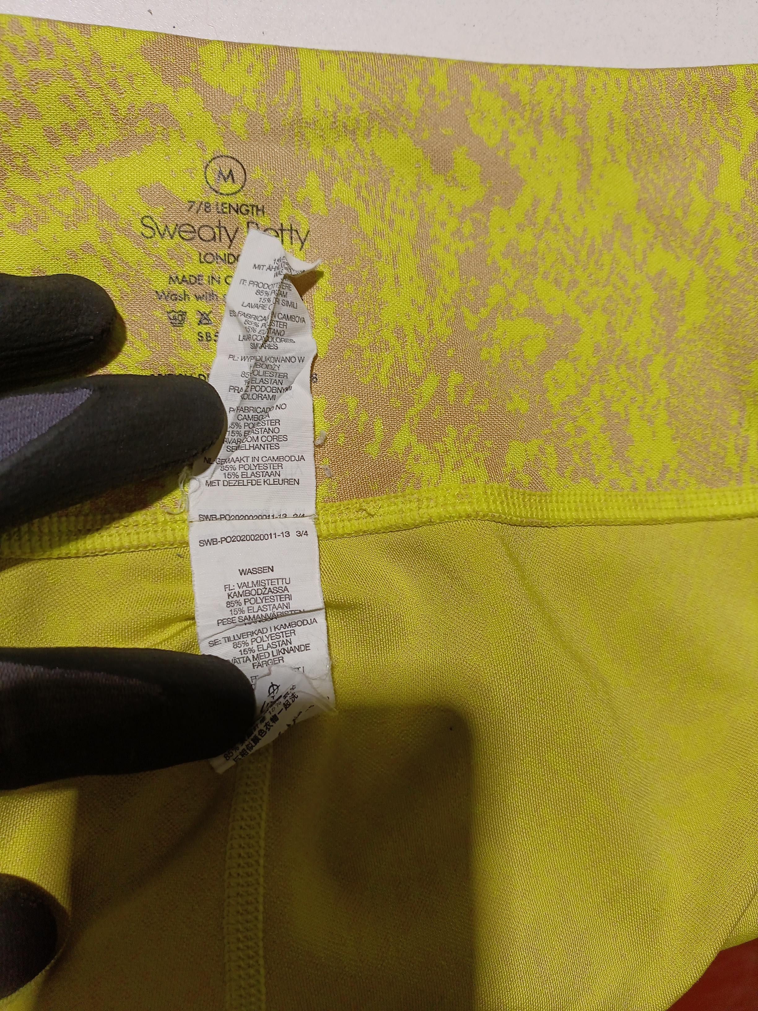 Sweaty Betty Women's Leggings M Yellow Polyester with Elastane Cropped - Image 6