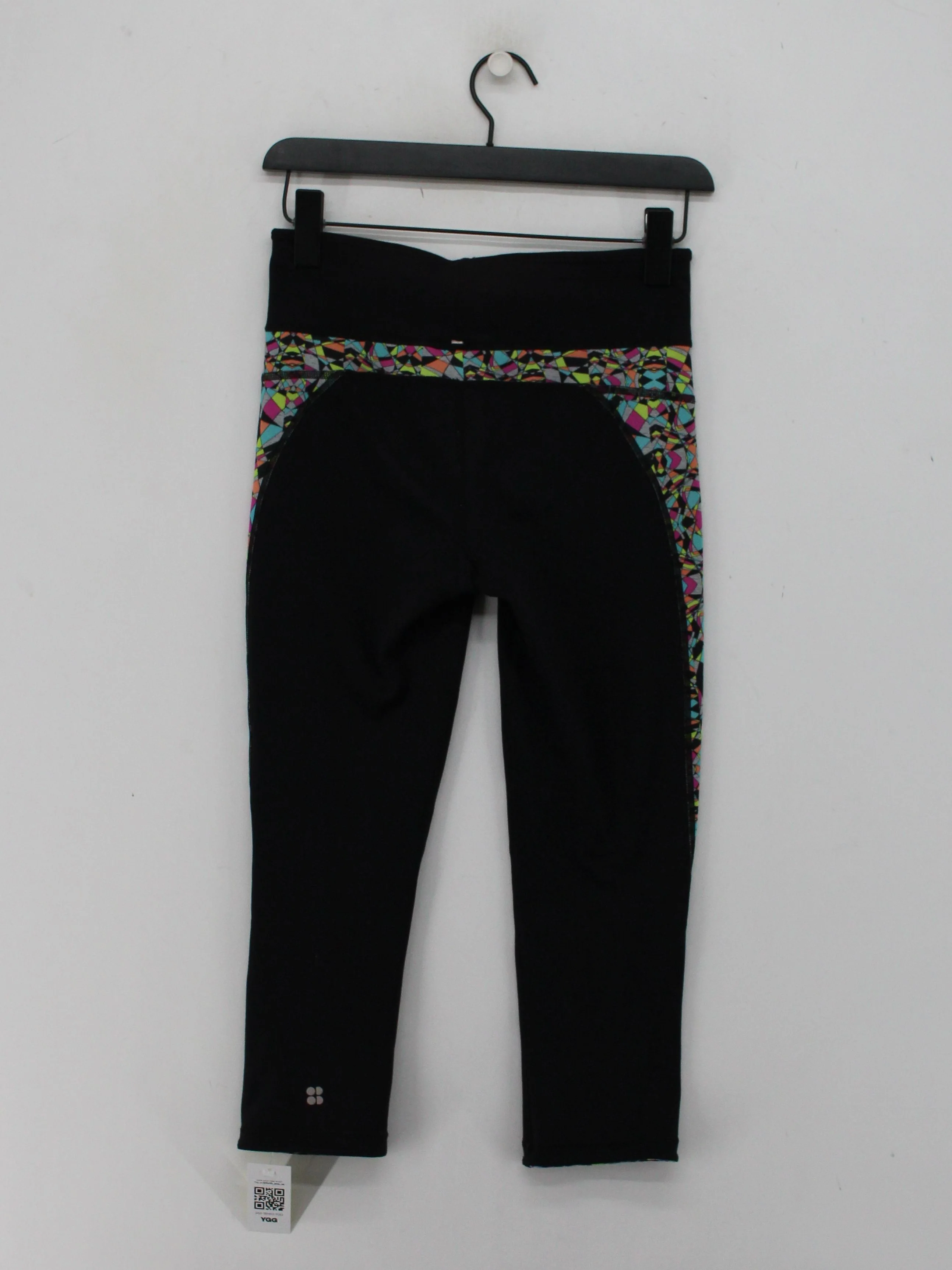 Sweaty Betty Women's Leggings S Black Geometric 100% Other Cropped - Image 2