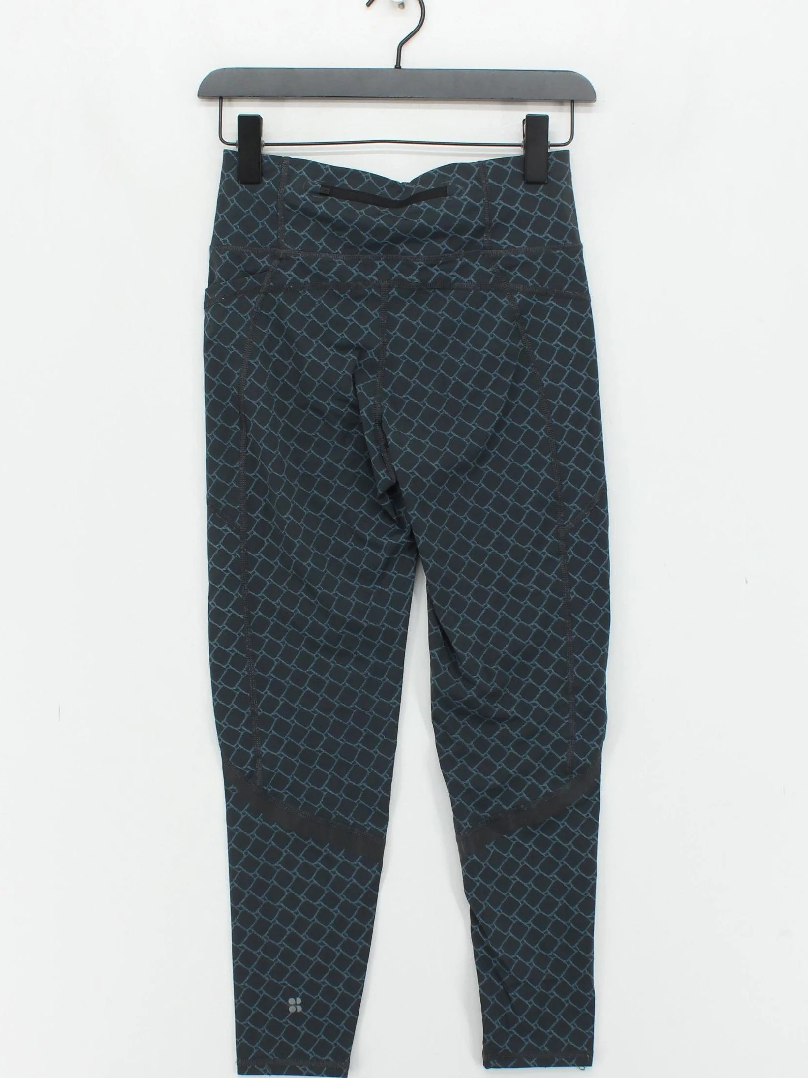 Sweaty Betty Women's Leggings S Grey Geometric Polyamide with Elastane Cropped - Image 2