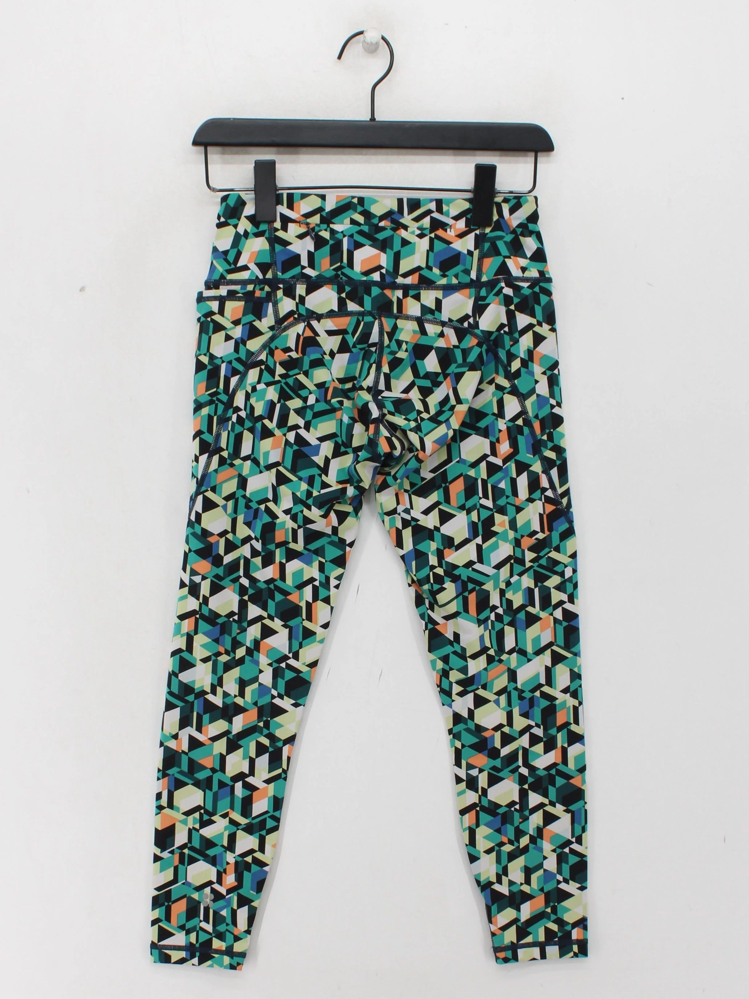 Sweaty Betty Women's Leggings S Multi Geometric Polyamide with Elastane Cropped - Image 2